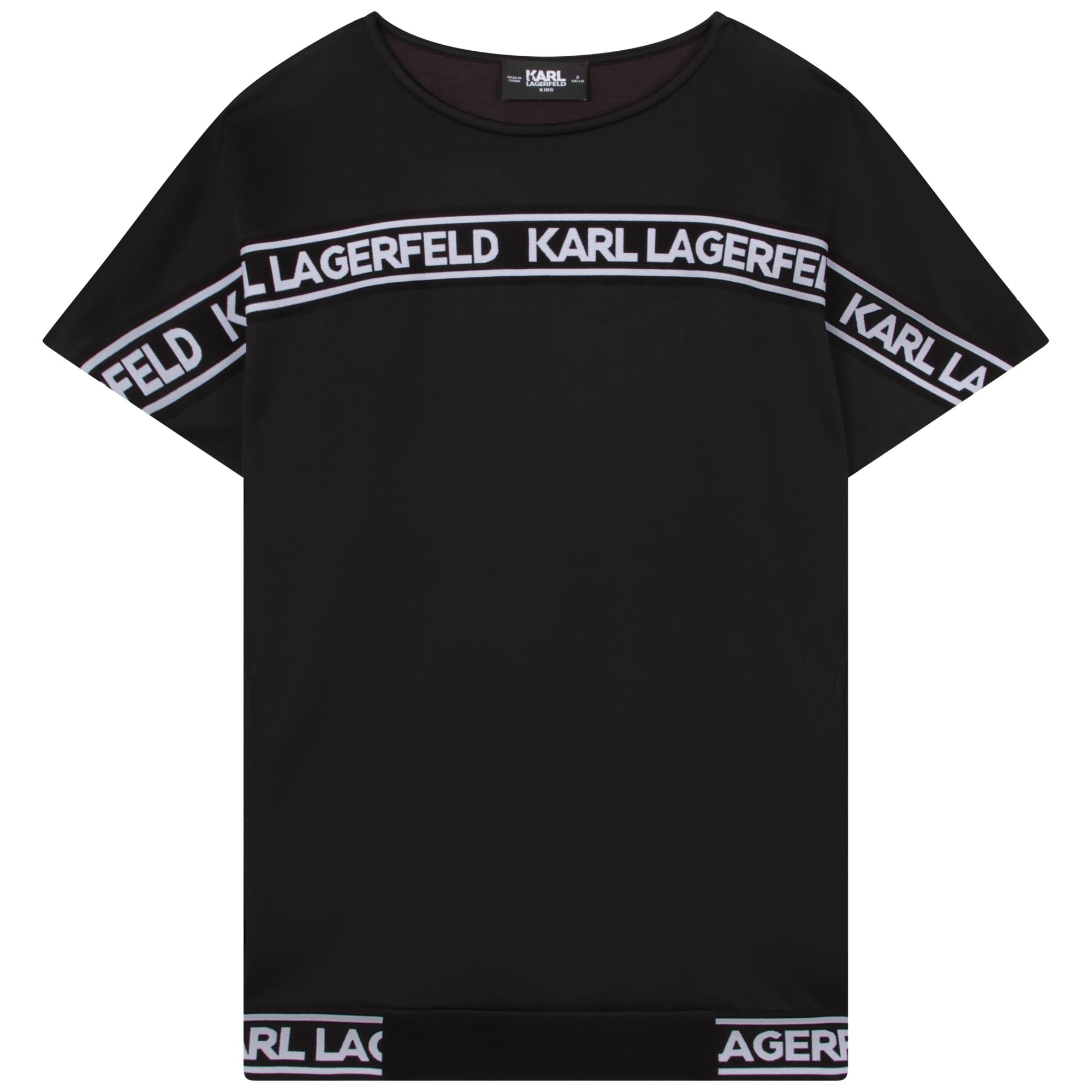 Robe sweat-shirt bicolore KARL LAGERFELD KIDS pour FILLE