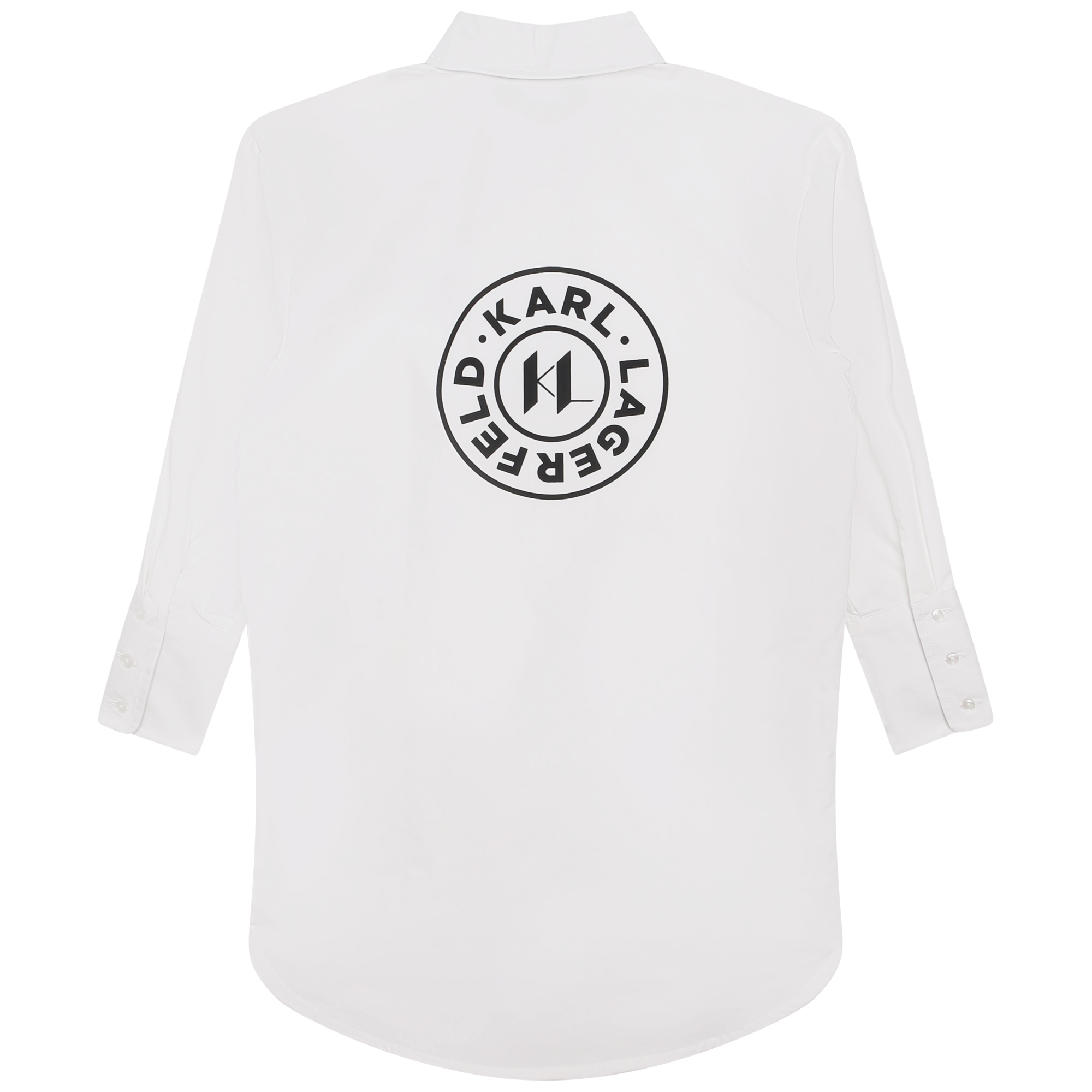 Robe chemise avec logo KARL LAGERFELD KIDS pour FILLE