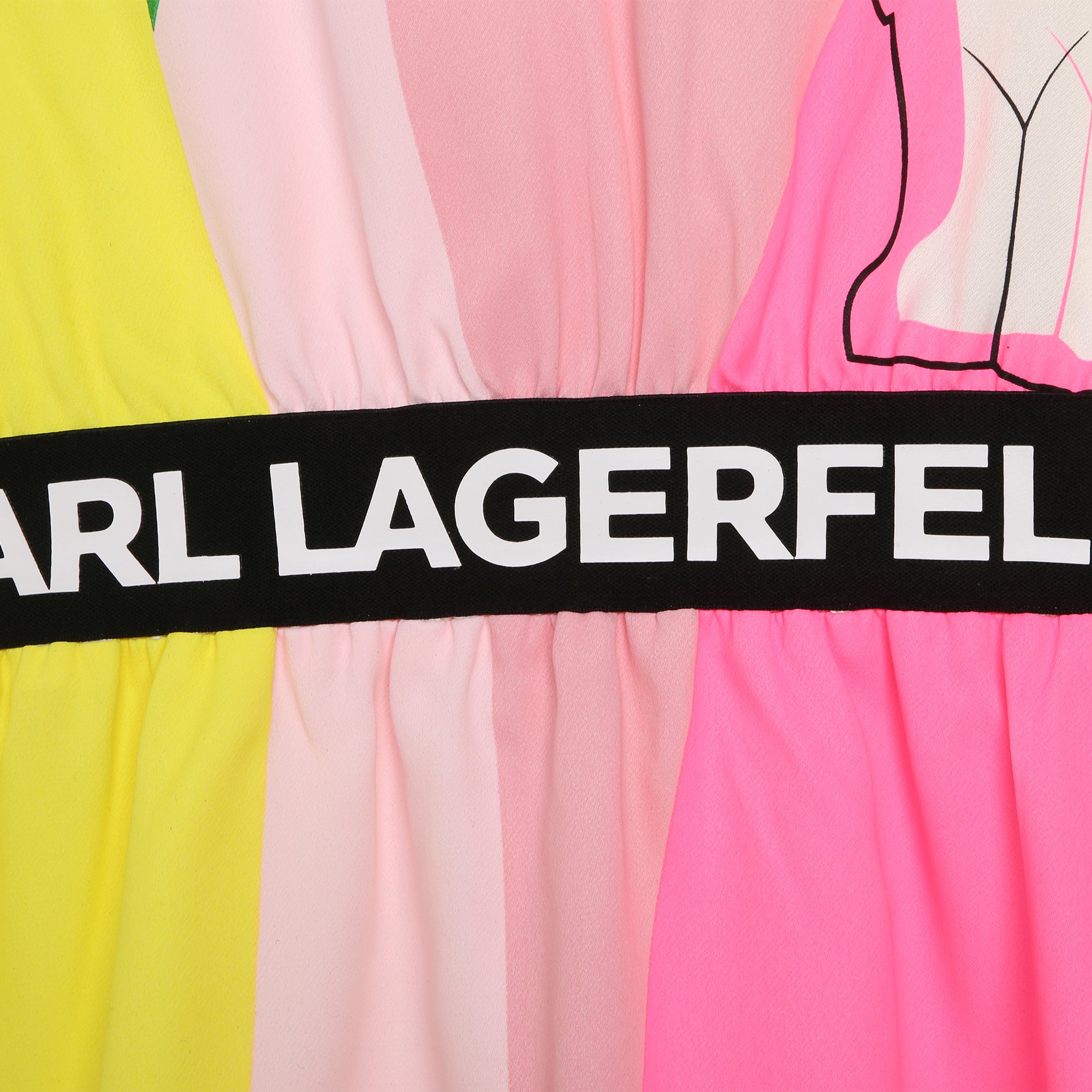 Robe de cérémonie multicolore KARL LAGERFELD KIDS pour FILLE