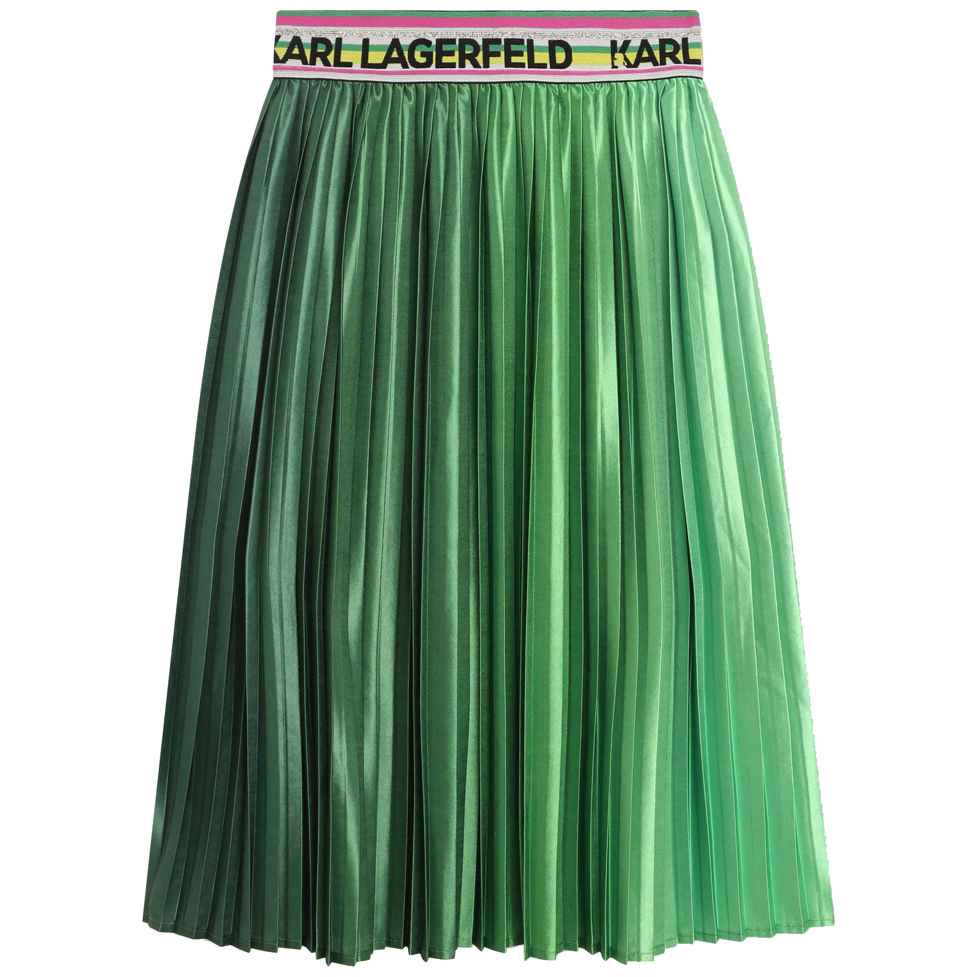 karl lagerfeld kids jupe plissée taille élastiquée fille 2a vert