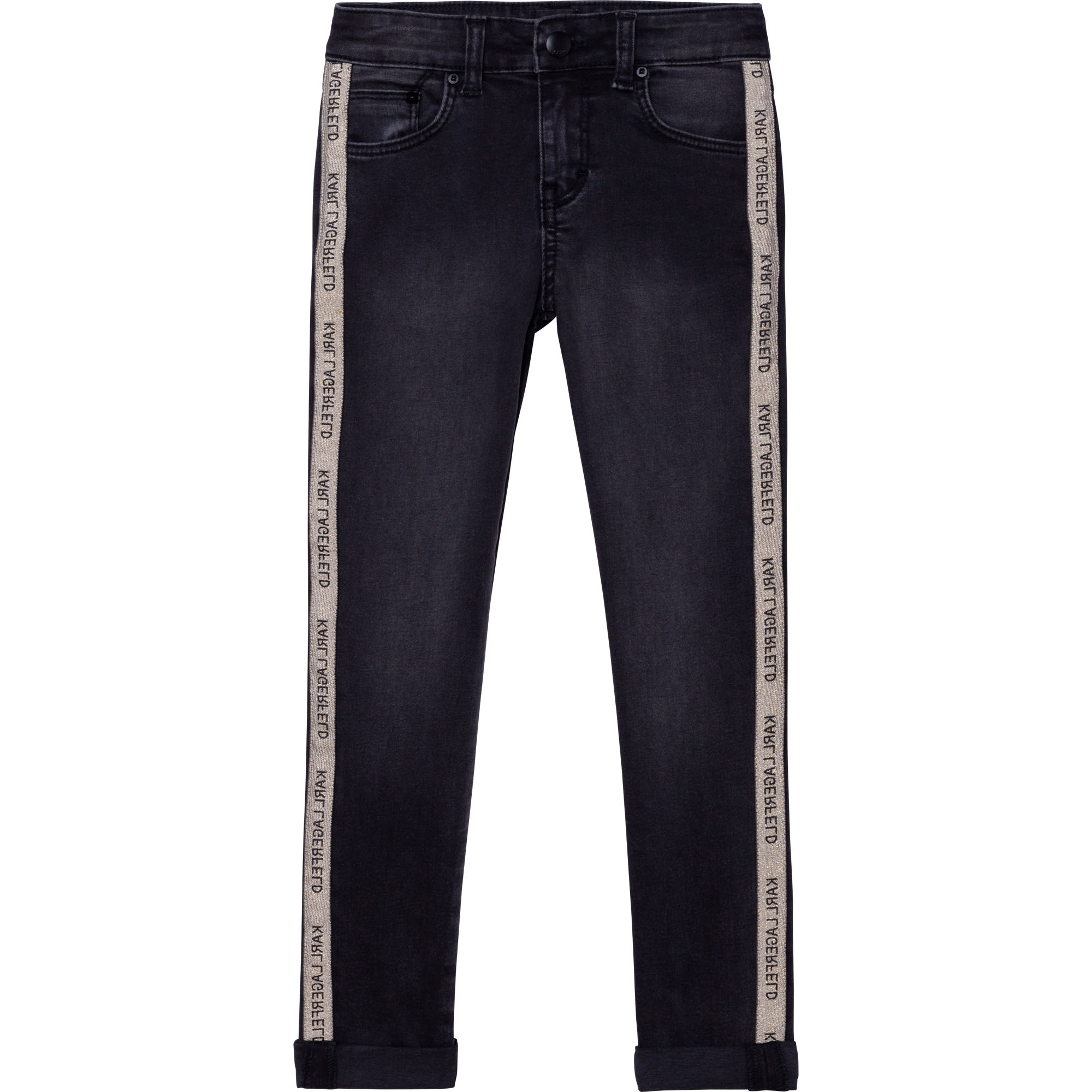 Elastische jeans met strepen KARL LAGERFELD KIDS Voor