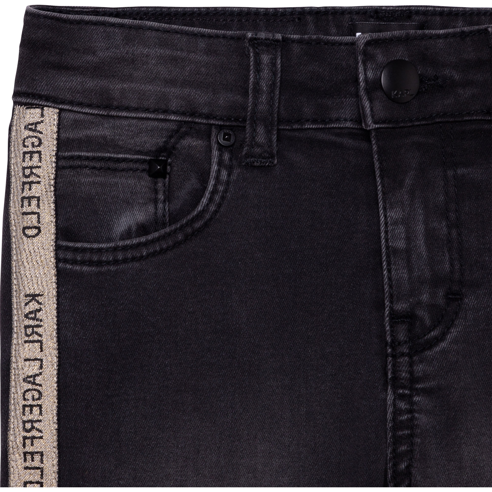 Jeans elasticizzati con fasce KARL LAGERFELD KIDS Per BAMBINA
