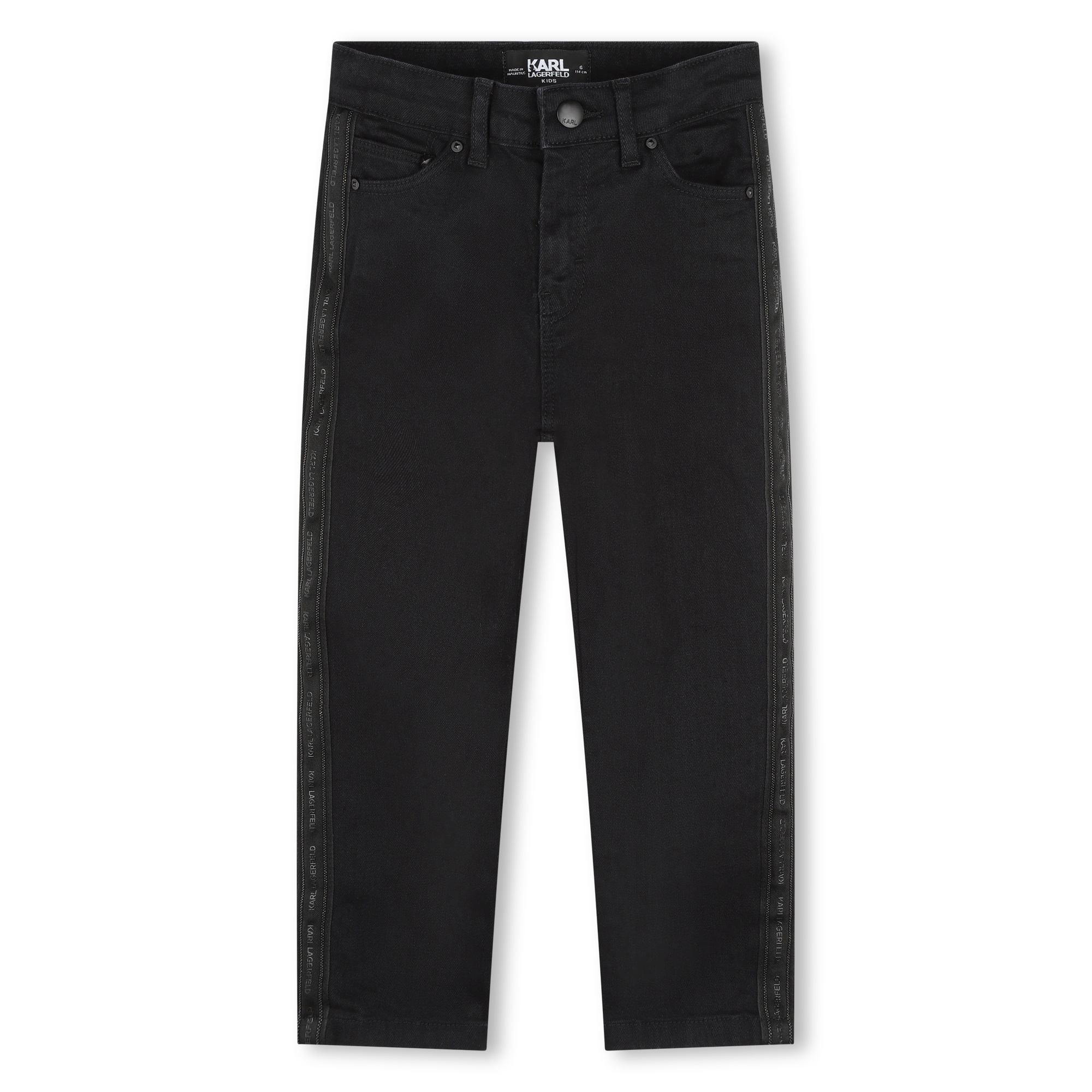 Cotton jeans with beading KARL LAGERFELD KIDS for GIRL