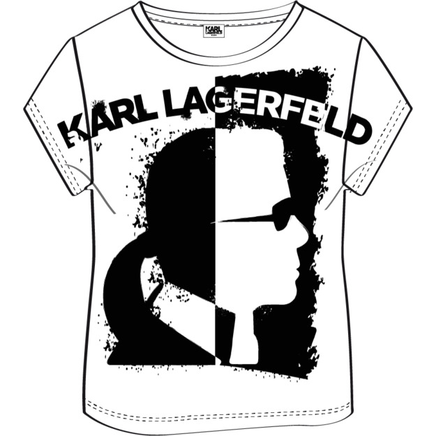 Tee-shirt manches courtes KARL LAGERFELD KIDS pour FILLE