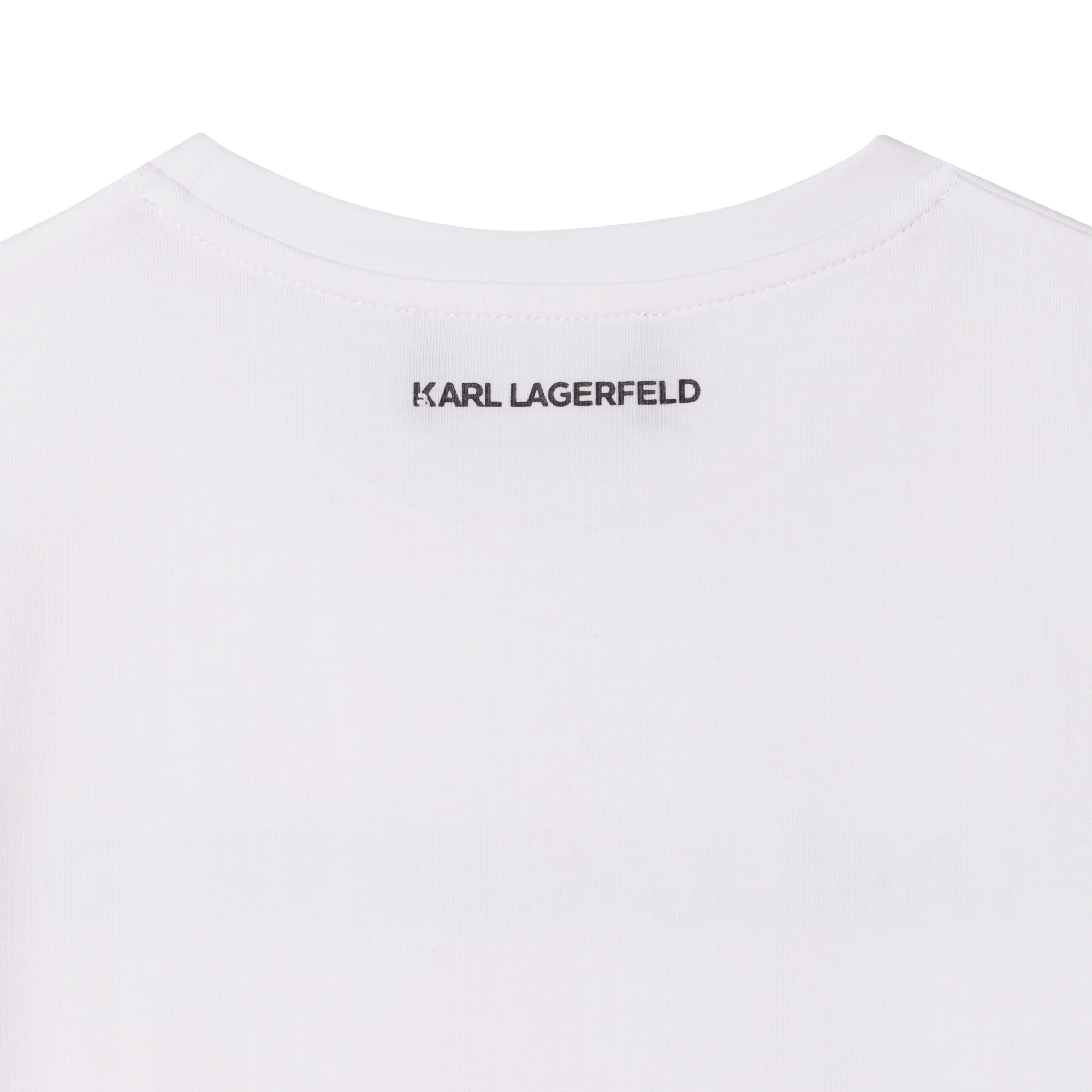 T-shirt avec imprimé placé KARL LAGERFELD KIDS pour FILLE