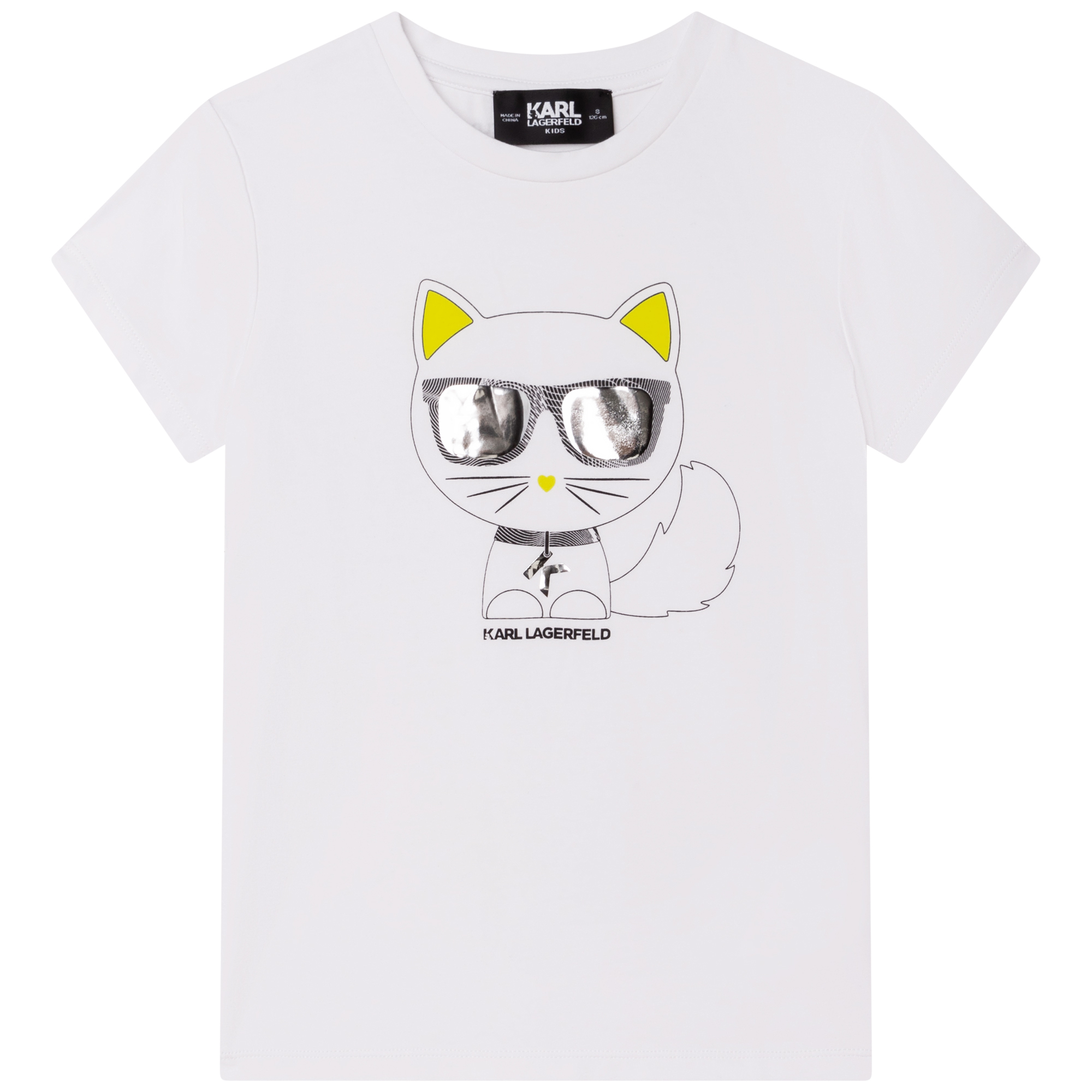 T-shirt imprimé Choupette KARL LAGERFELD KIDS pour FILLE