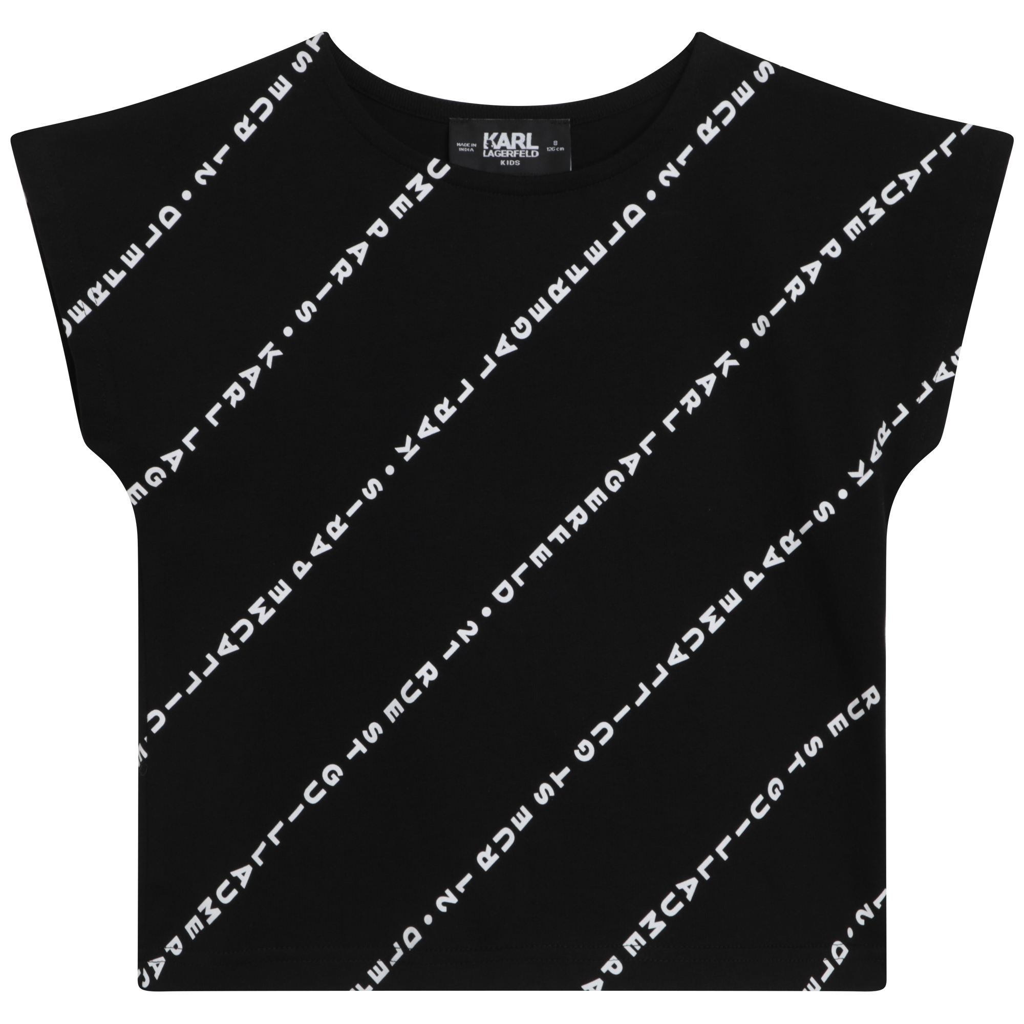 T-shirt with diagonal print KARL LAGERFELD KIDS for GIRL