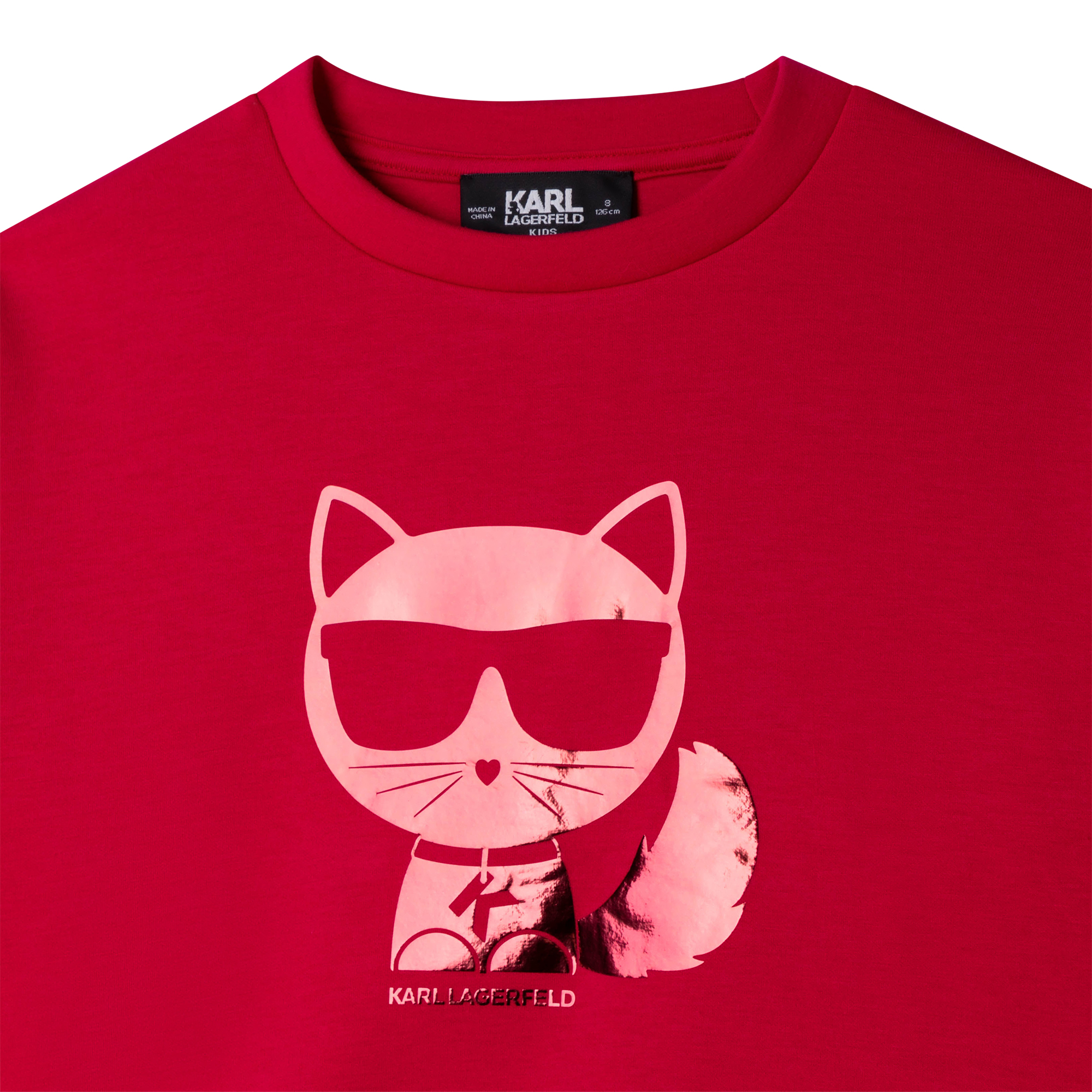 Cropped sweatshirt with print KARL LAGERFELD KIDS for GIRL