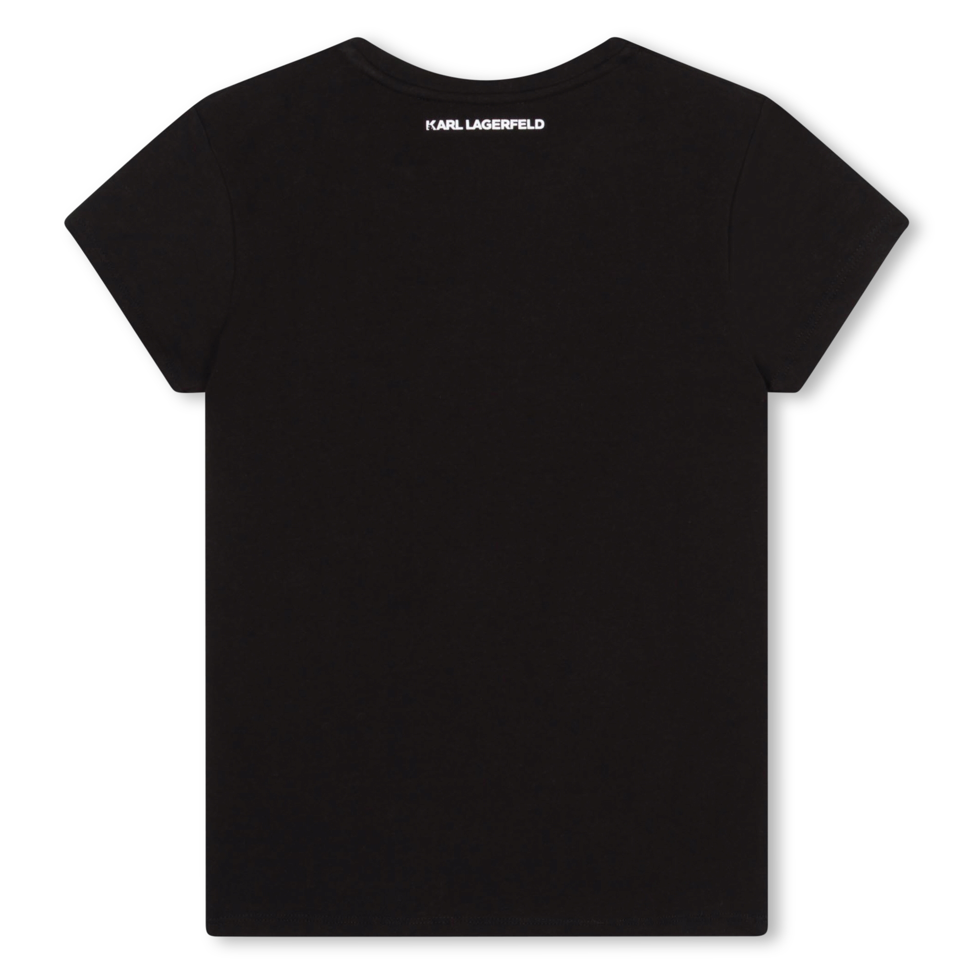 T-shirt di cotone con stampa KARL LAGERFELD KIDS Per BAMBINA
