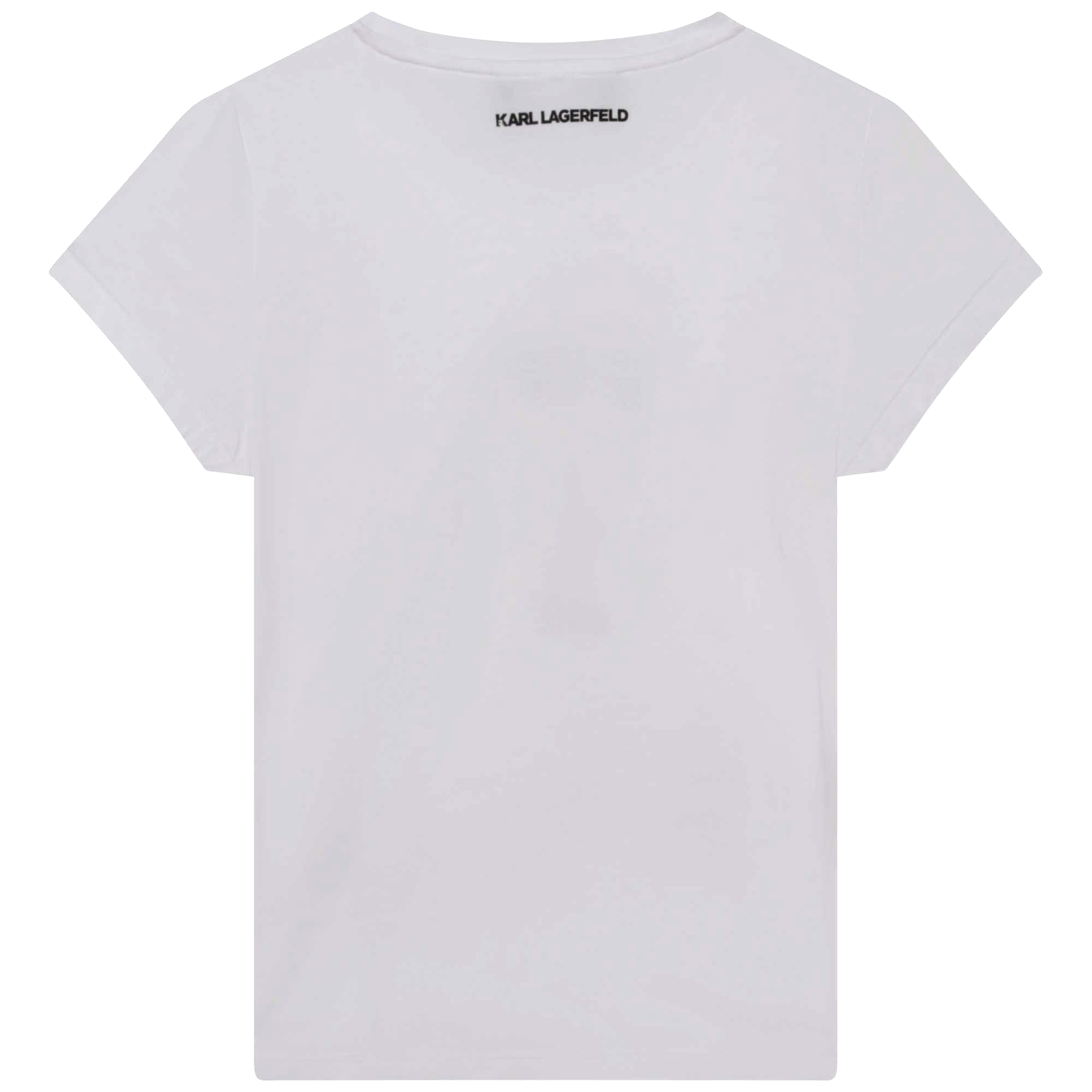 Short-sleeved cotton T-shirt KARL LAGERFELD KIDS for GIRL