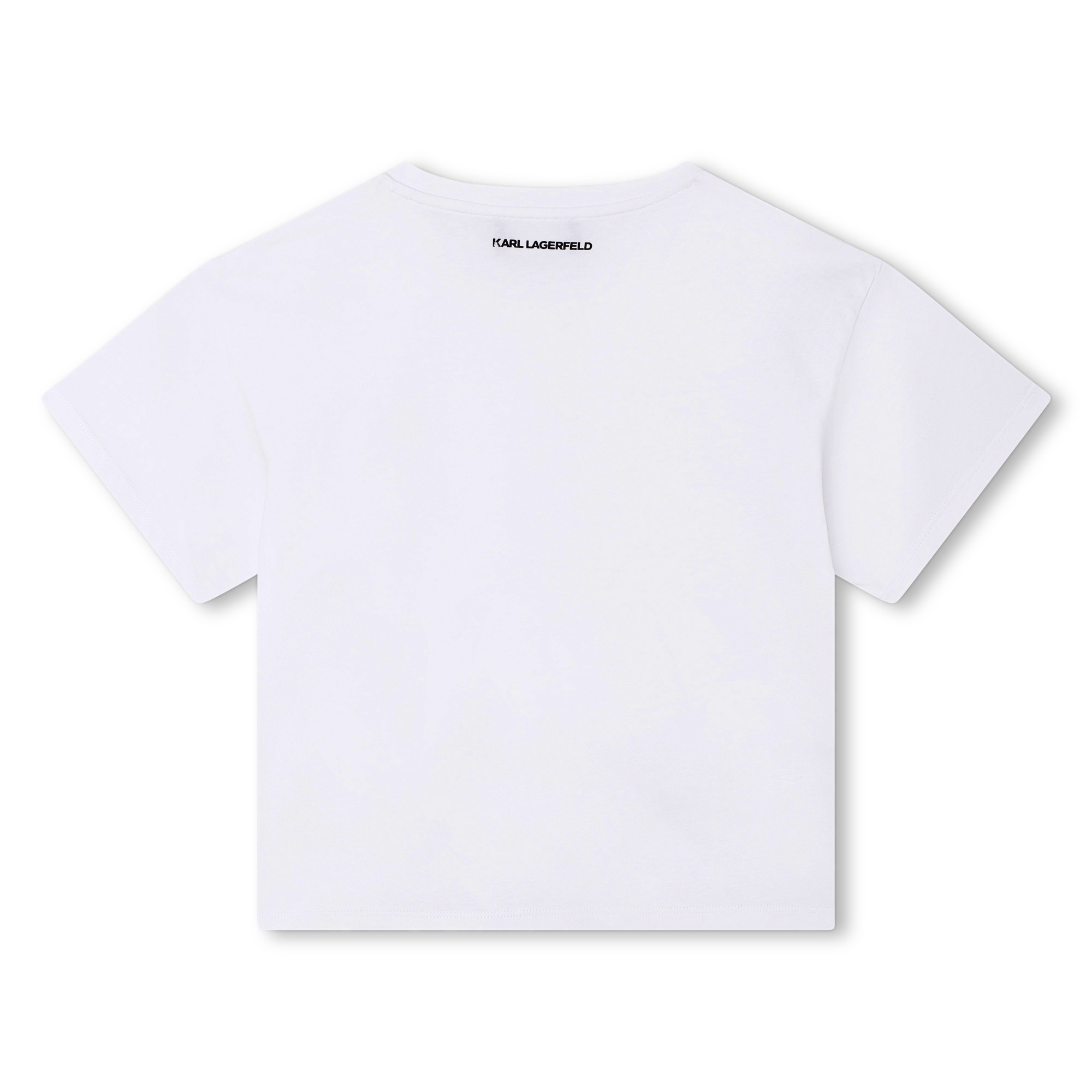 T-shirt ricamata in cotone KARL LAGERFELD KIDS Per BAMBINA