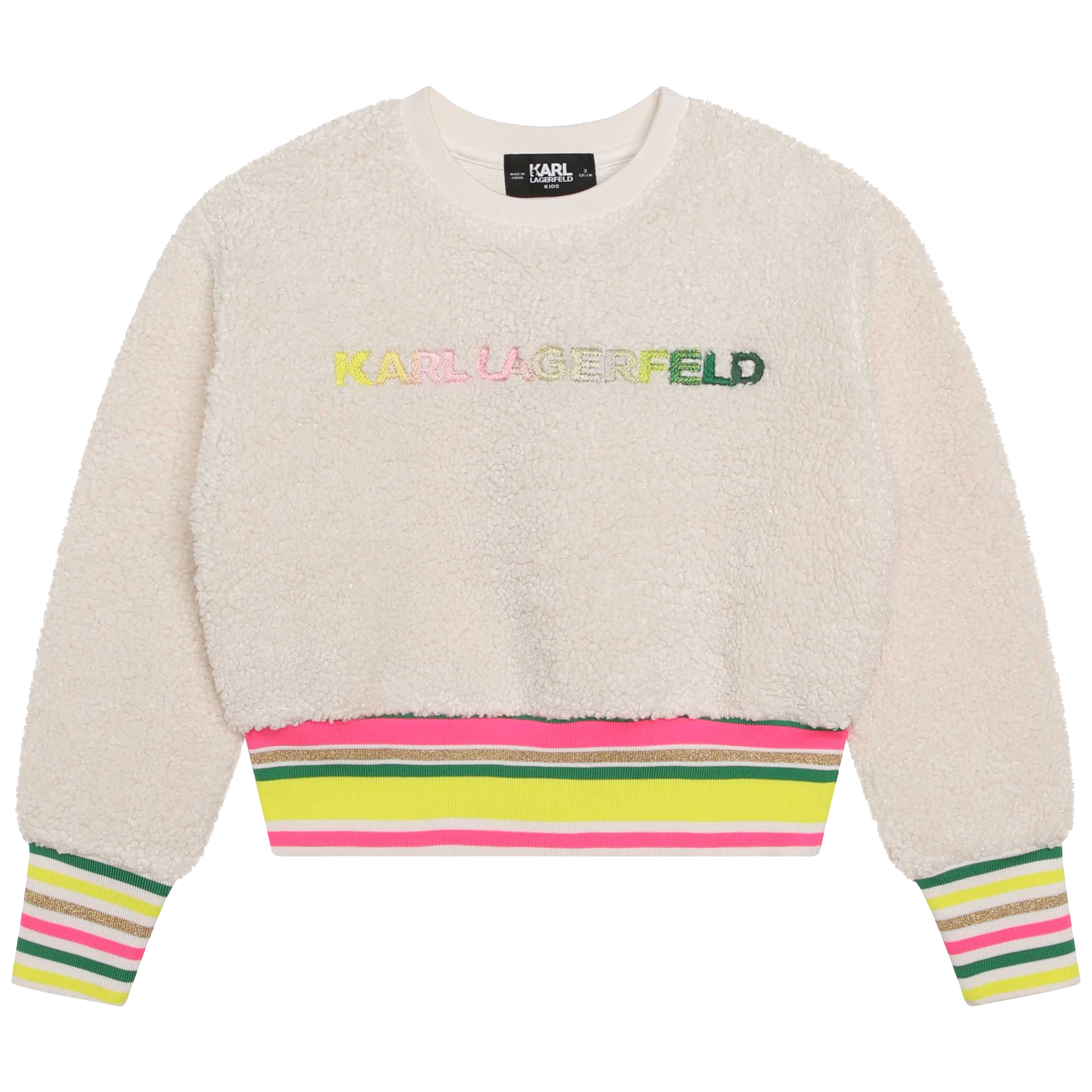 Fluffy fleece sweatshirt KARL LAGERFELD KIDS for GIRL