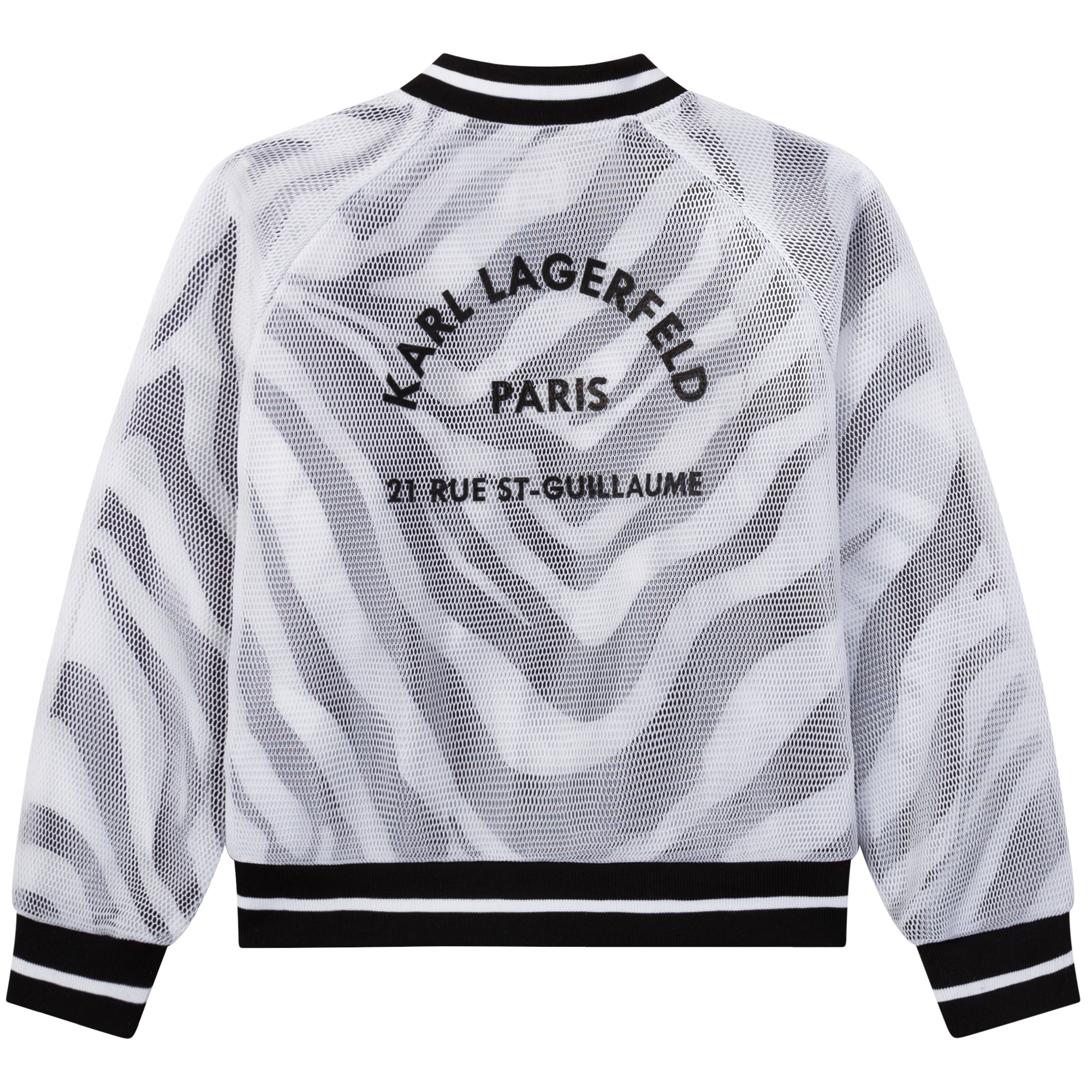 Printed satin bomber jacket KARL LAGERFELD KIDS for GIRL