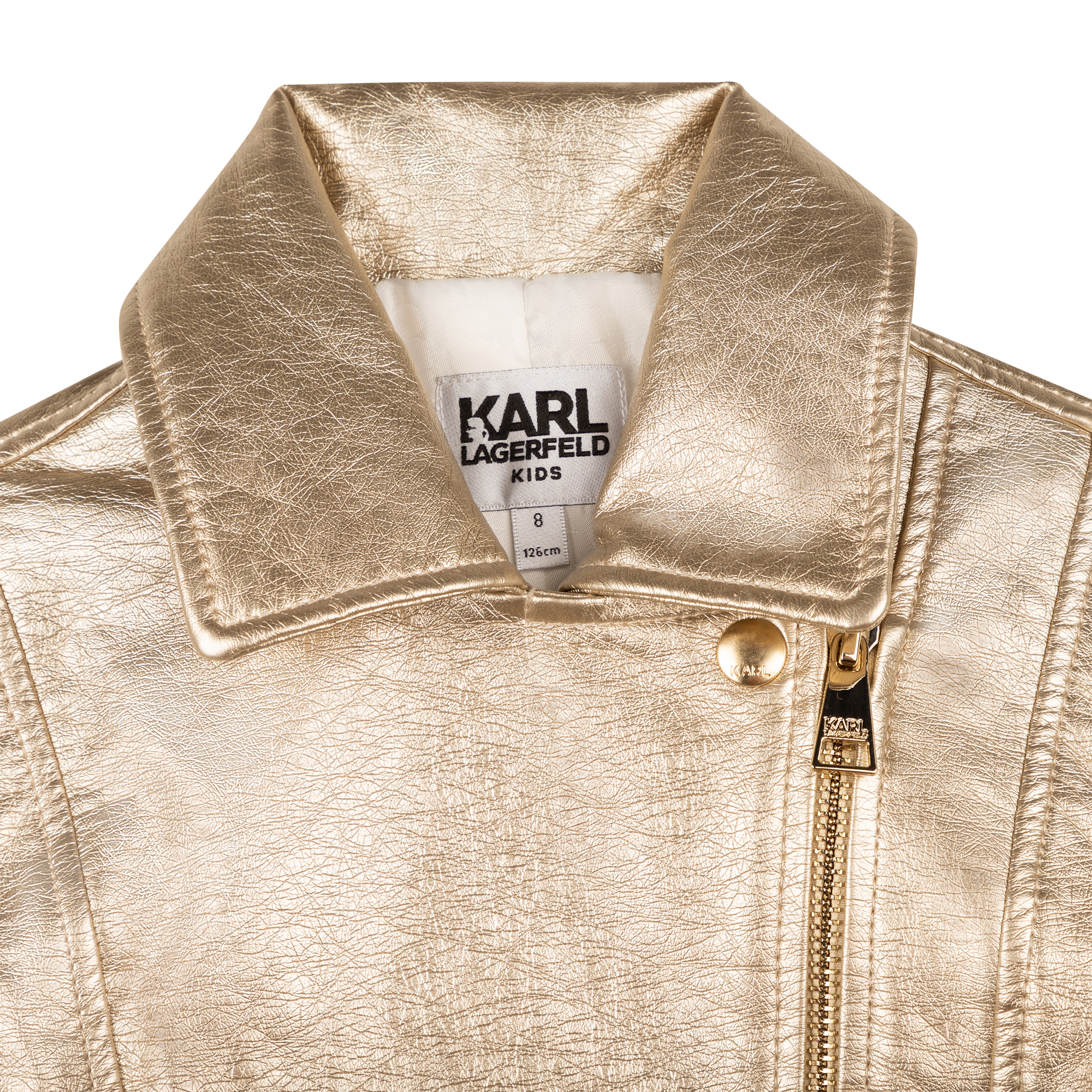 Biker style zip-up jacket KARL LAGERFELD KIDS for GIRL