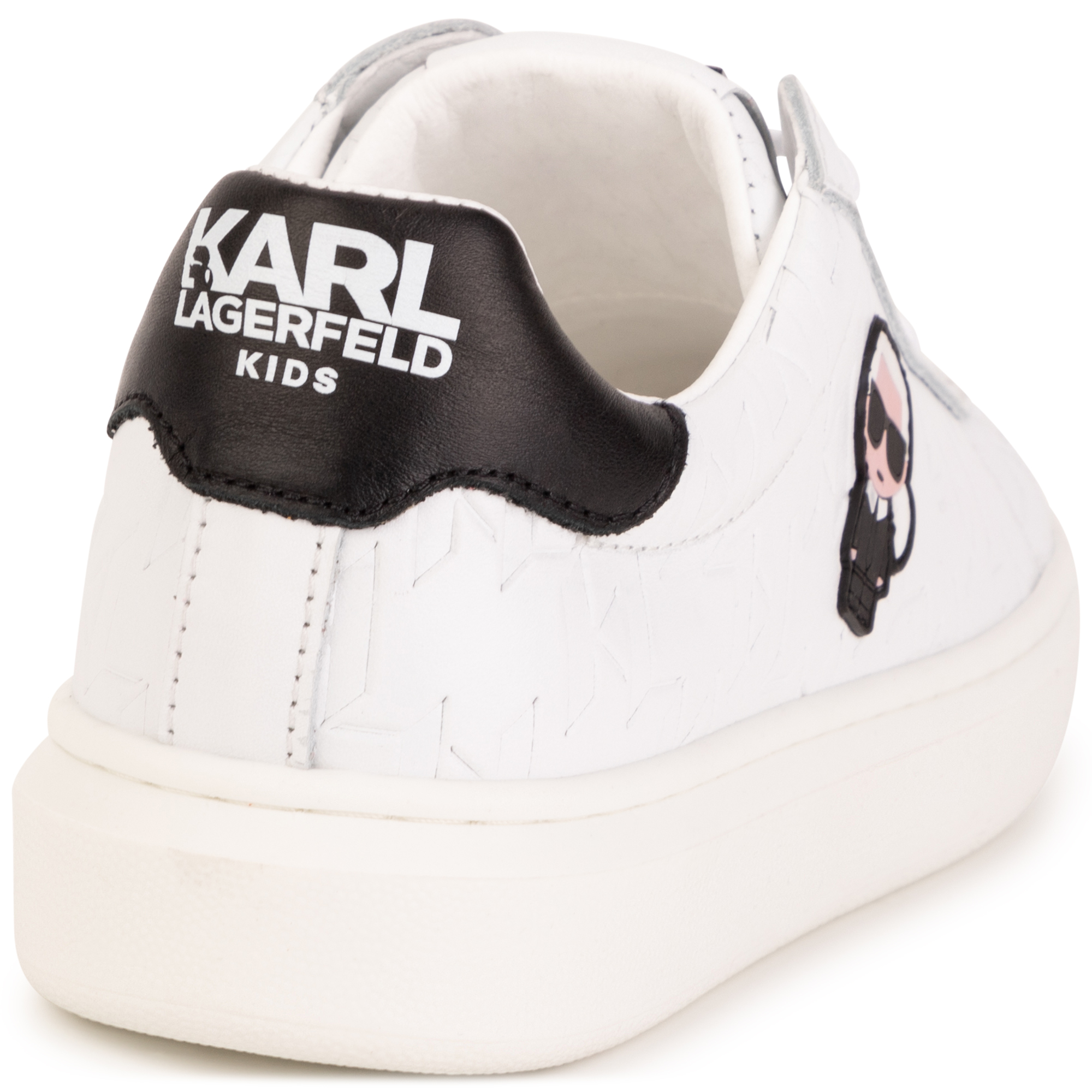 Laced leather trainers KARL LAGERFELD KIDS for GIRL