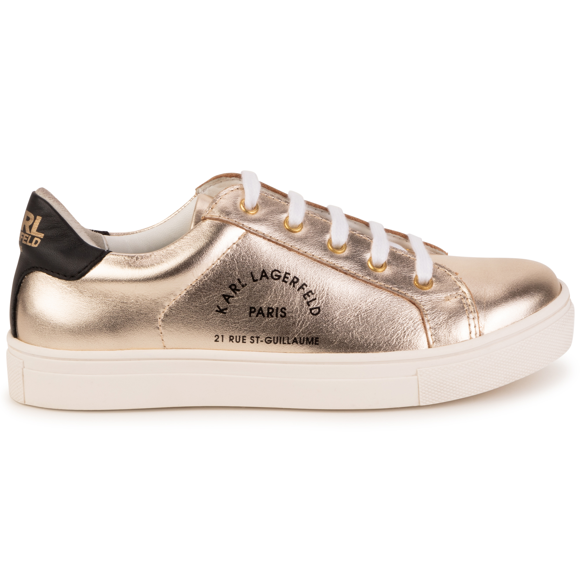 Lace-up leather sneakers KARL LAGERFELD KIDS for GIRL