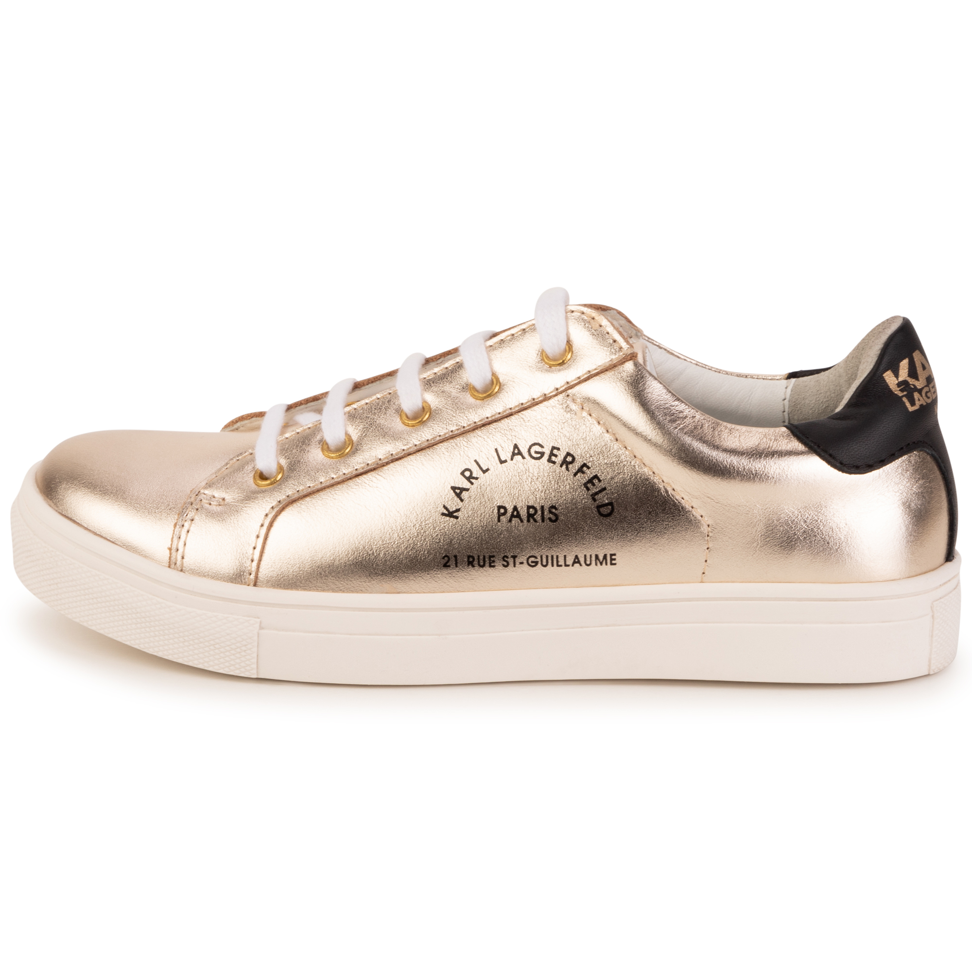 Lace-up leather sneakers KARL LAGERFELD KIDS for GIRL