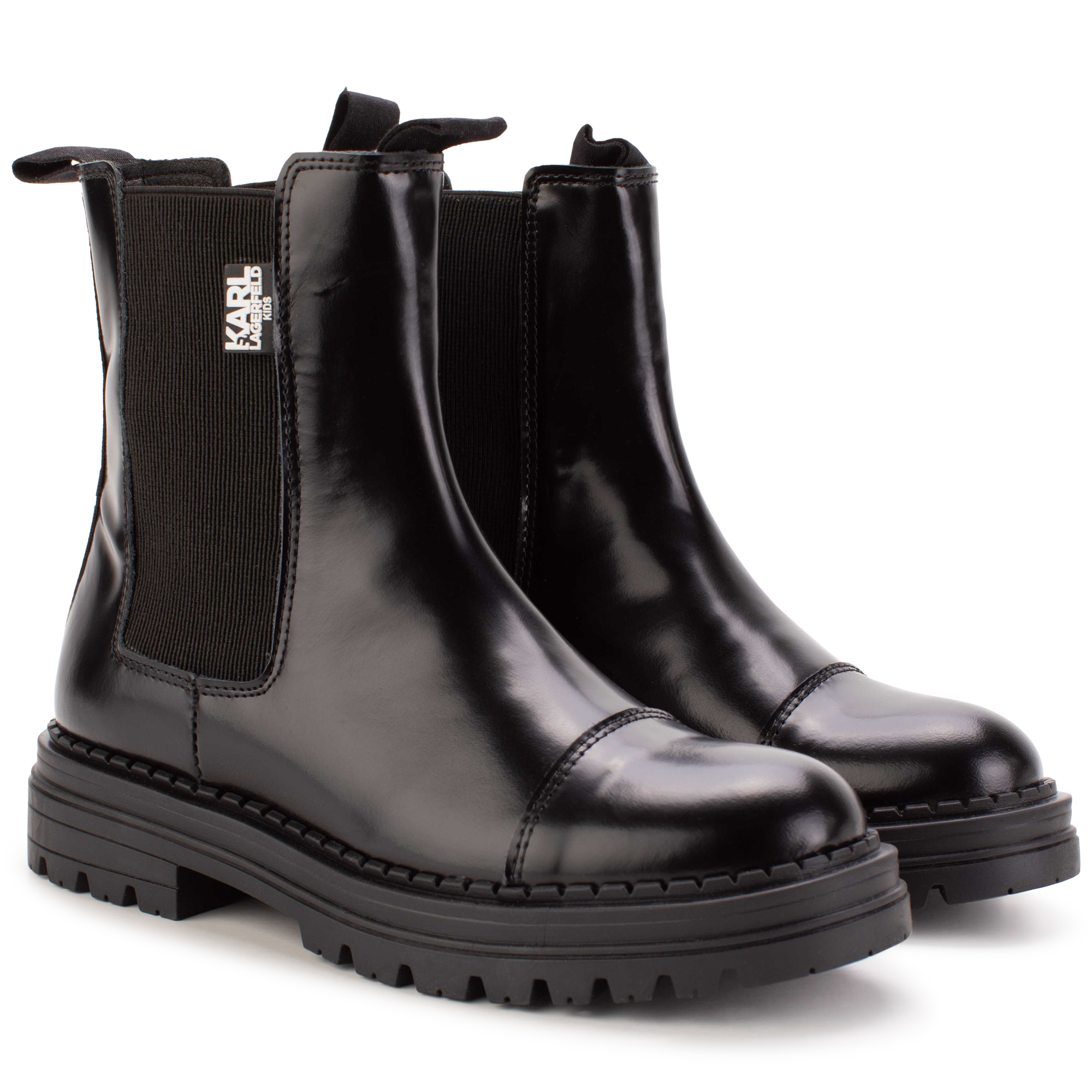 Leather Chelsea boots KARL LAGERFELD KIDS for GIRL