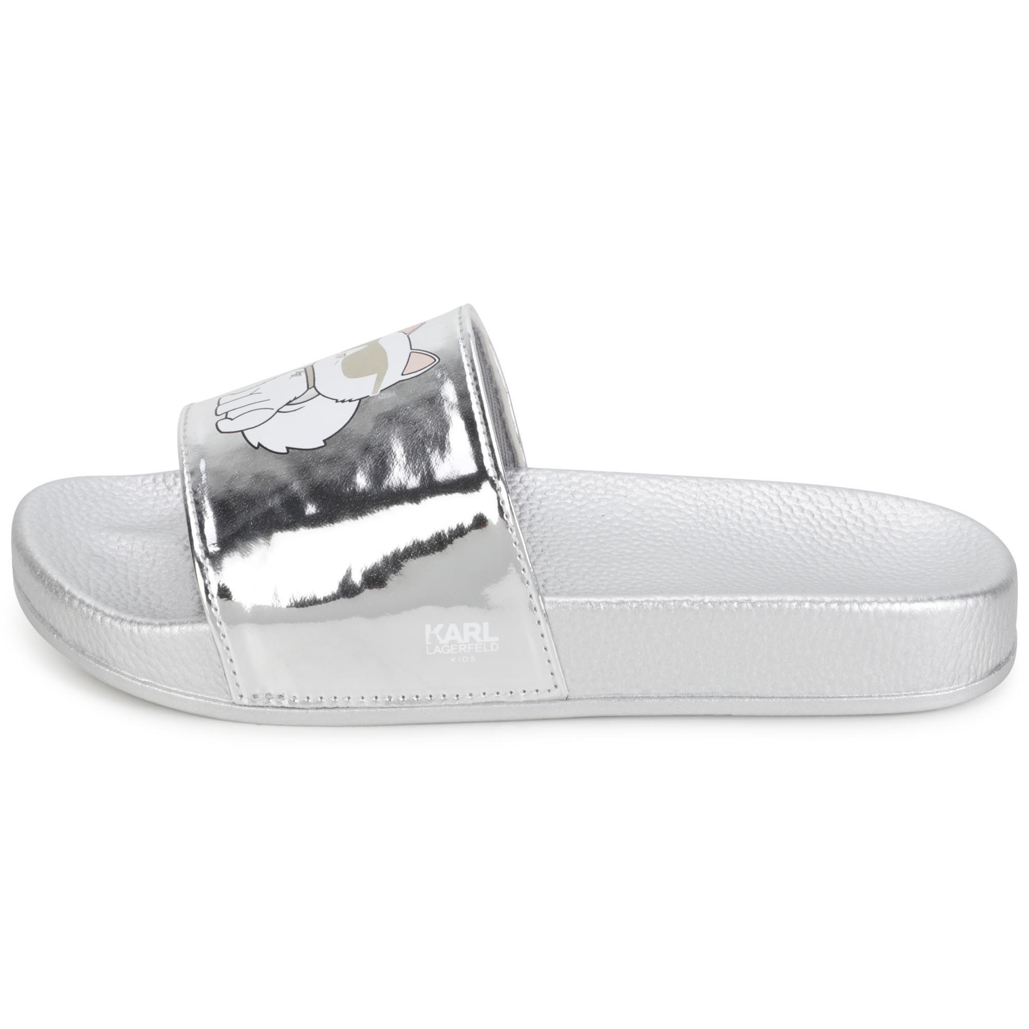 Claquettes métallisées KARL LAGERFELD KIDS pour FILLE
