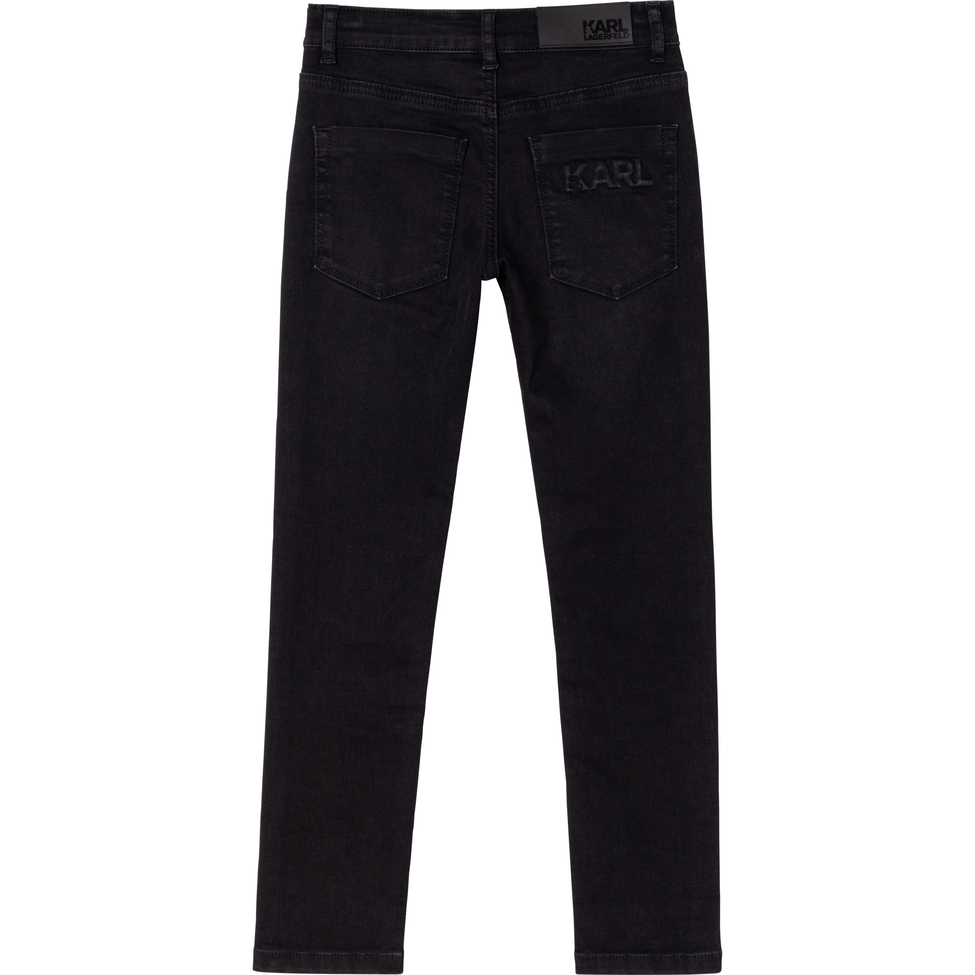 Denim jeans met logo KARL LAGERFELD KIDS Voor