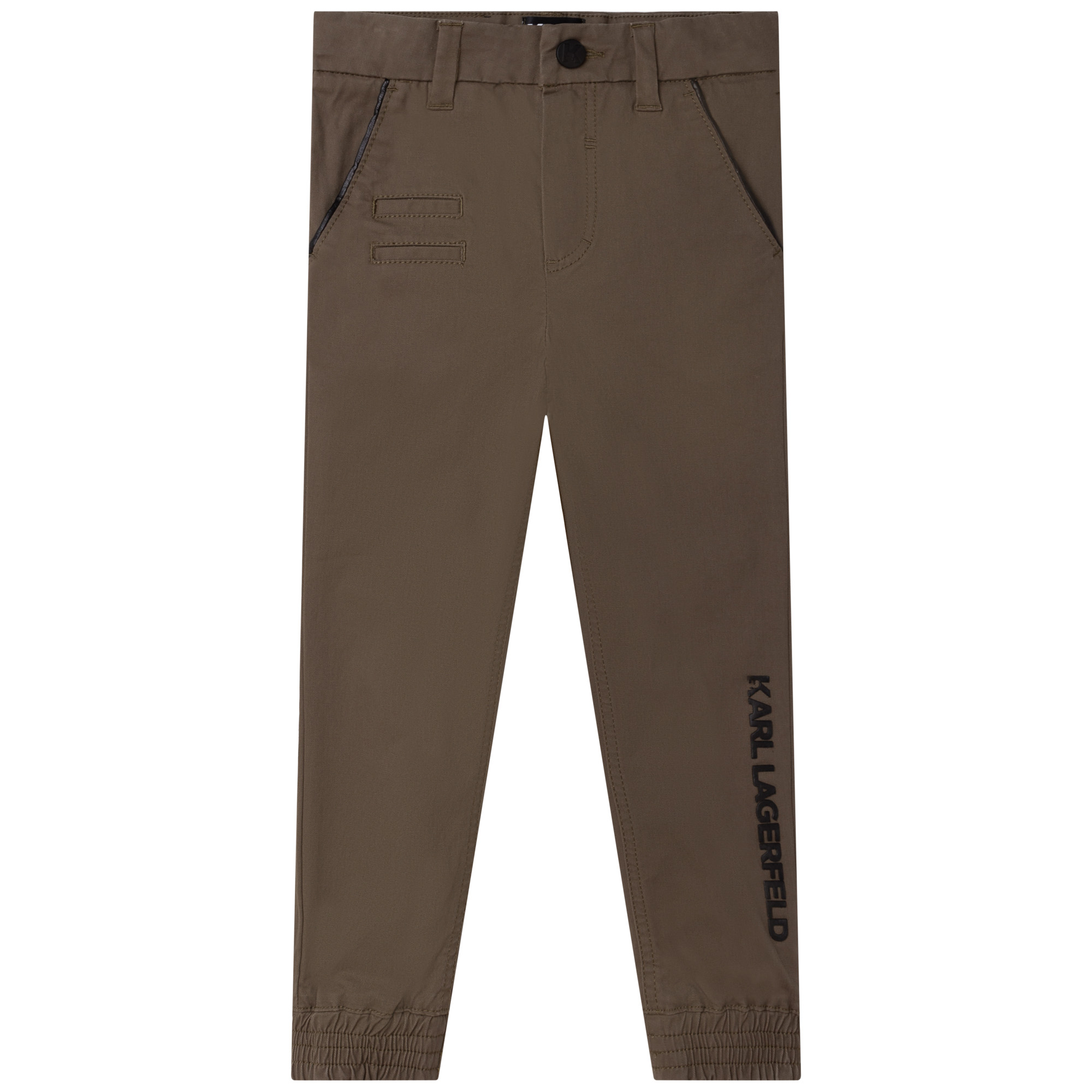 Cotton twill trousers KARL LAGERFELD KIDS for BOY