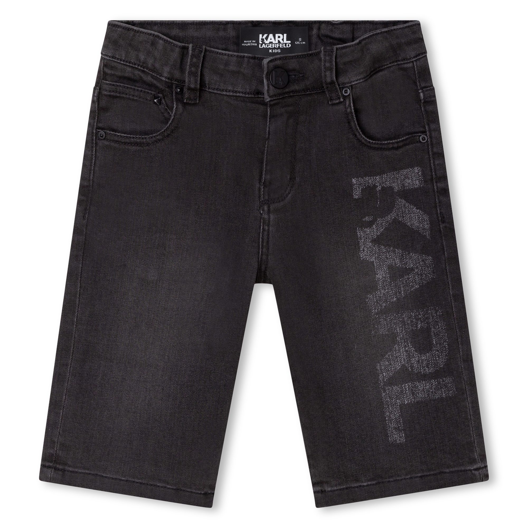 Bermuda di jeans con logo KARL LAGERFELD KIDS Per RAGAZZO