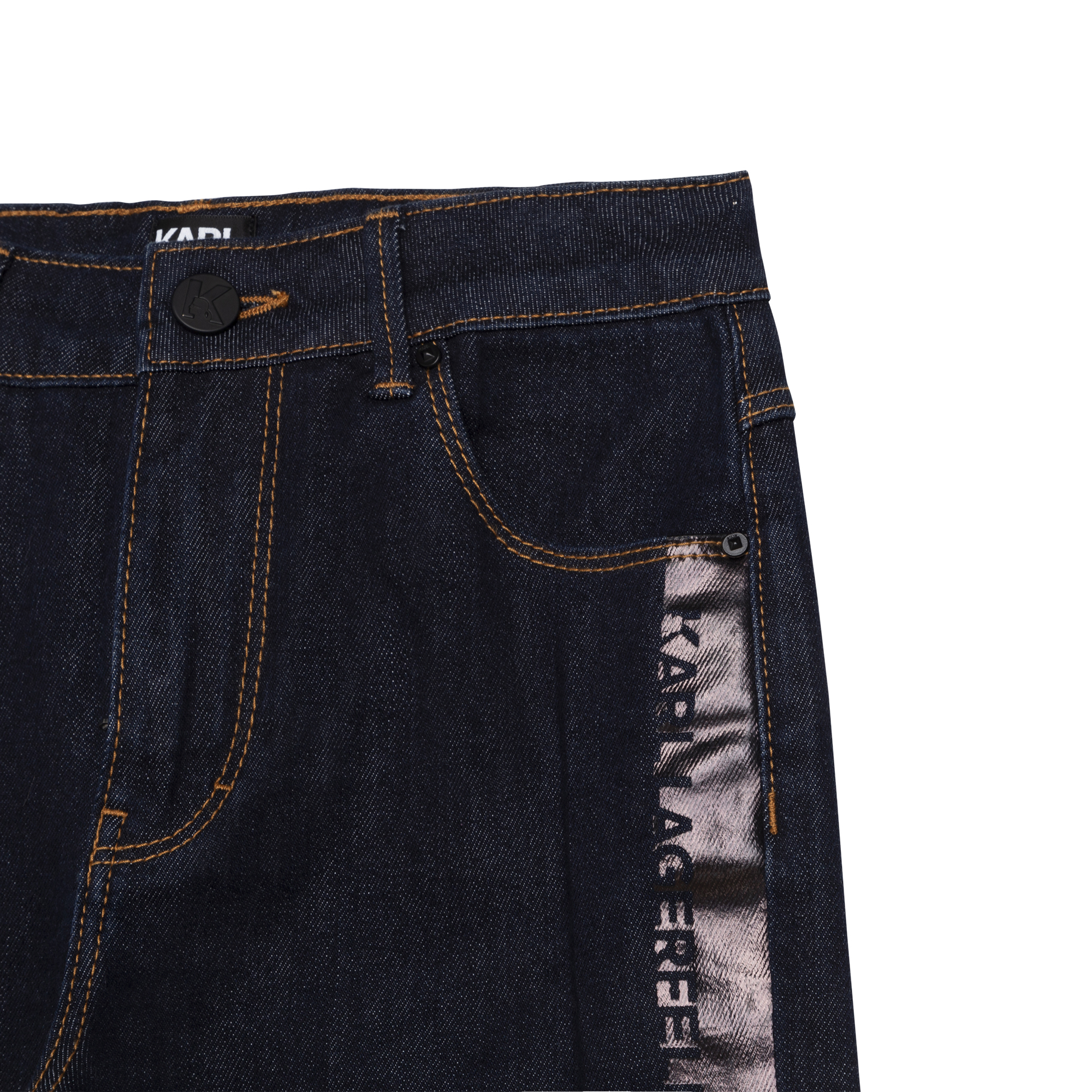 Cuffed elasticated jeans KARL LAGERFELD KIDS for BOY