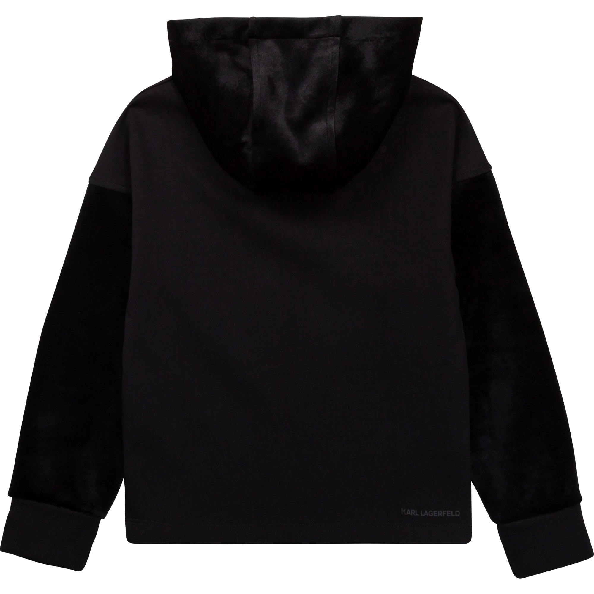 Dual-material hooded sweatshirt KARL LAGERFELD KIDS for BOY