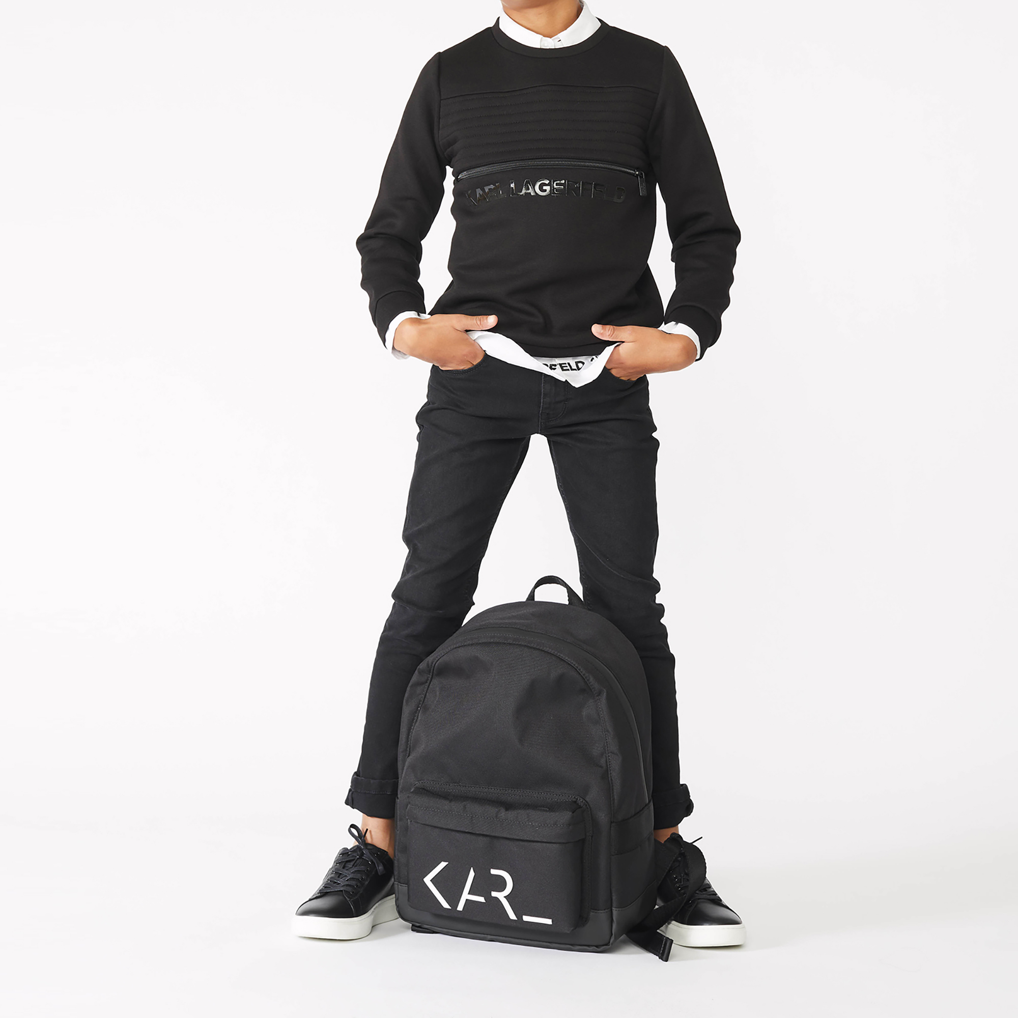 Sweatshirt mit Reißverschlusstasche KARL LAGERFELD KIDS Für JUNGE