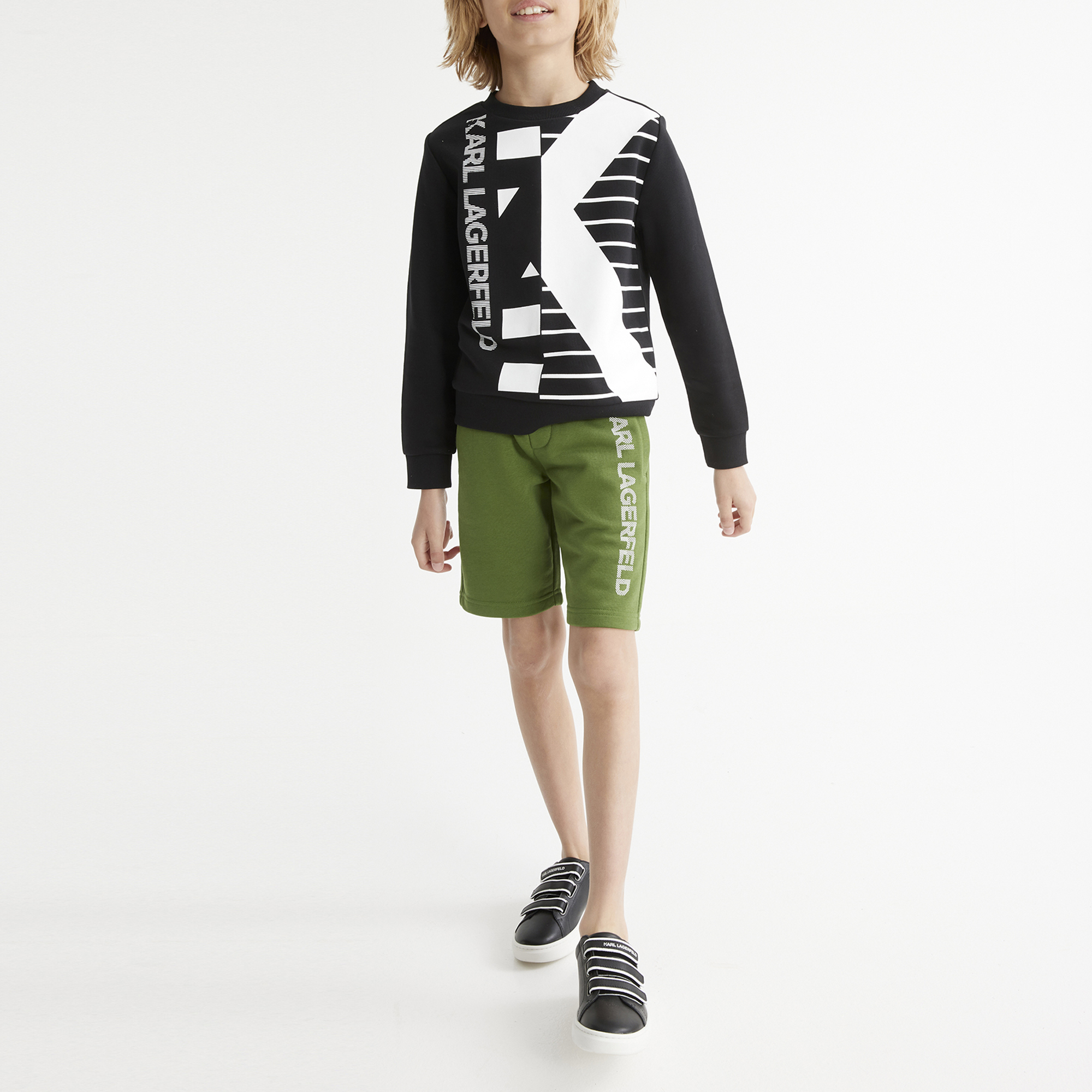 Cotton sweatshirt with print KARL LAGERFELD KIDS for BOY