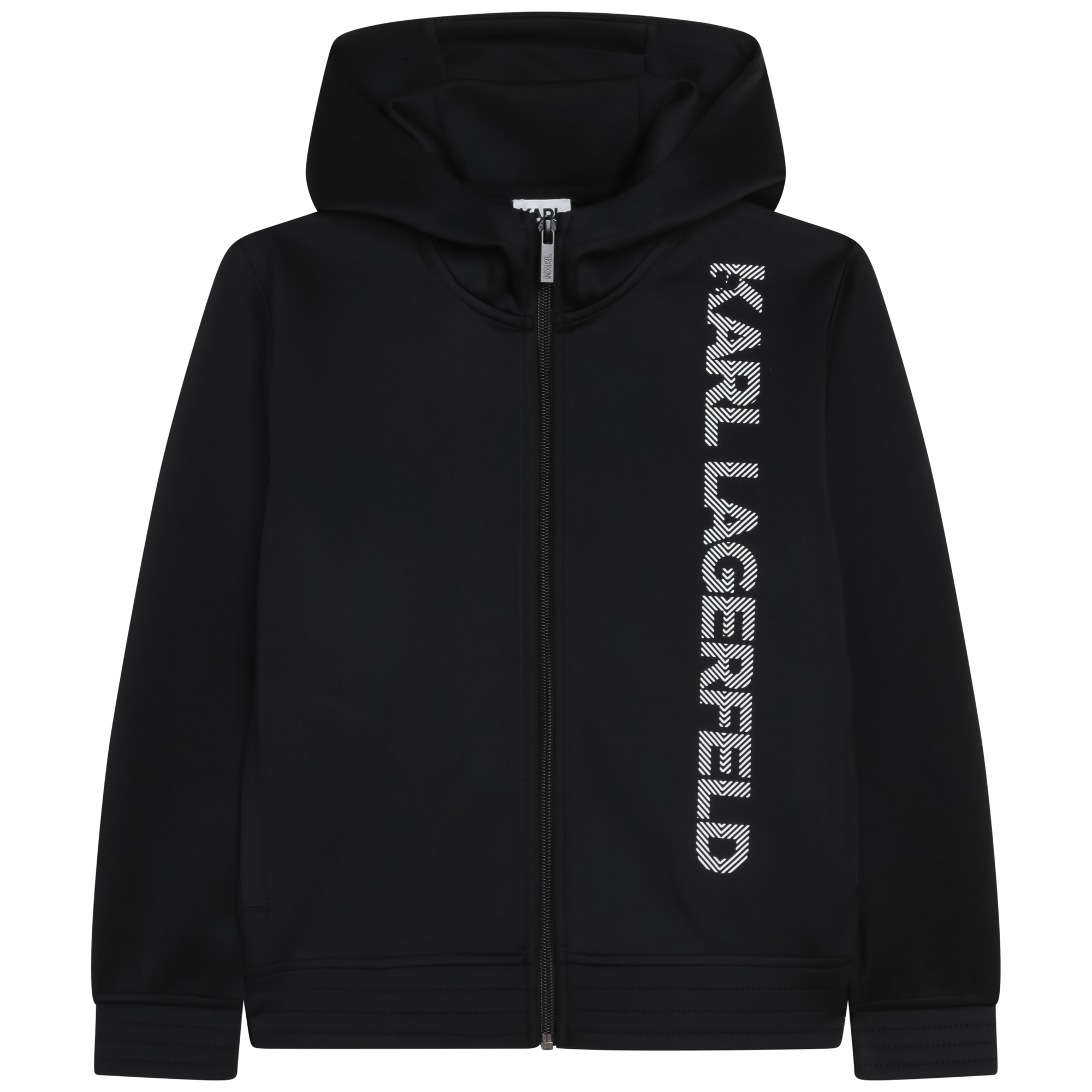 Hooded zip-up sweatshirt KARL LAGERFELD KIDS for BOY