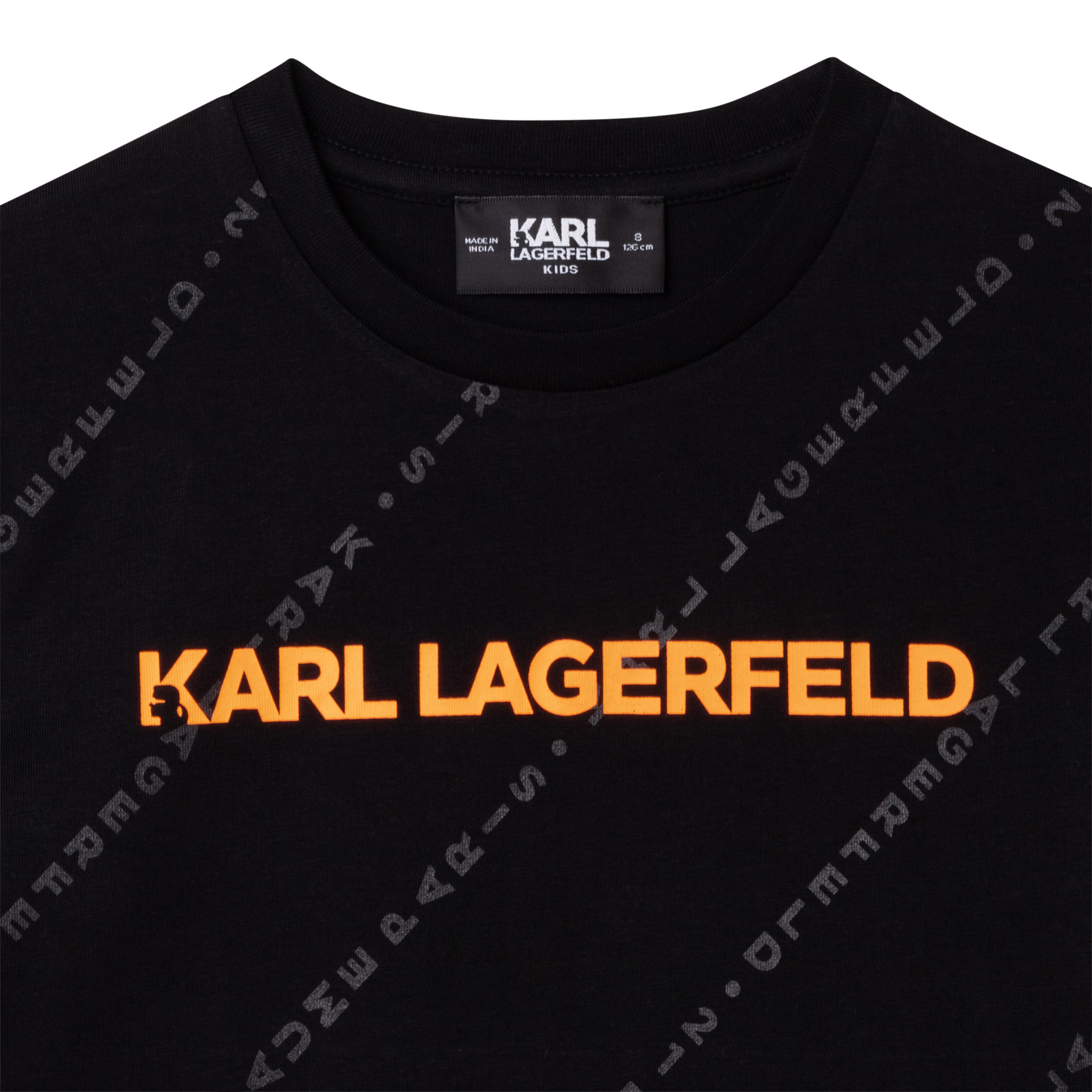 T-shirt en coton imprimé KARL LAGERFELD KIDS pour GARCON