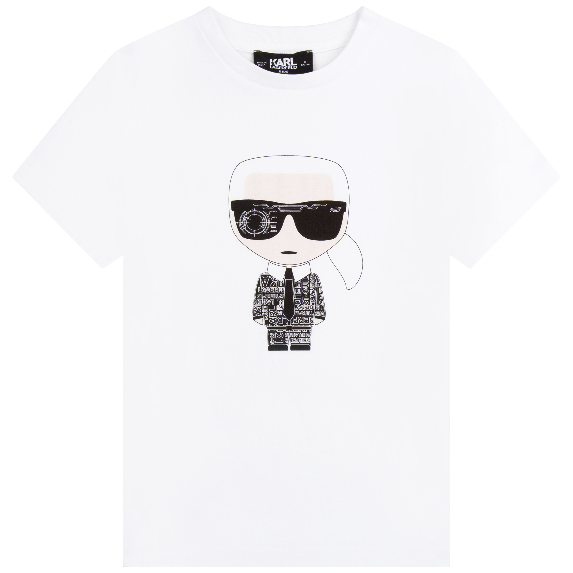 Short-sleeved cotton T-shirt KARL LAGERFELD KIDS for BOY