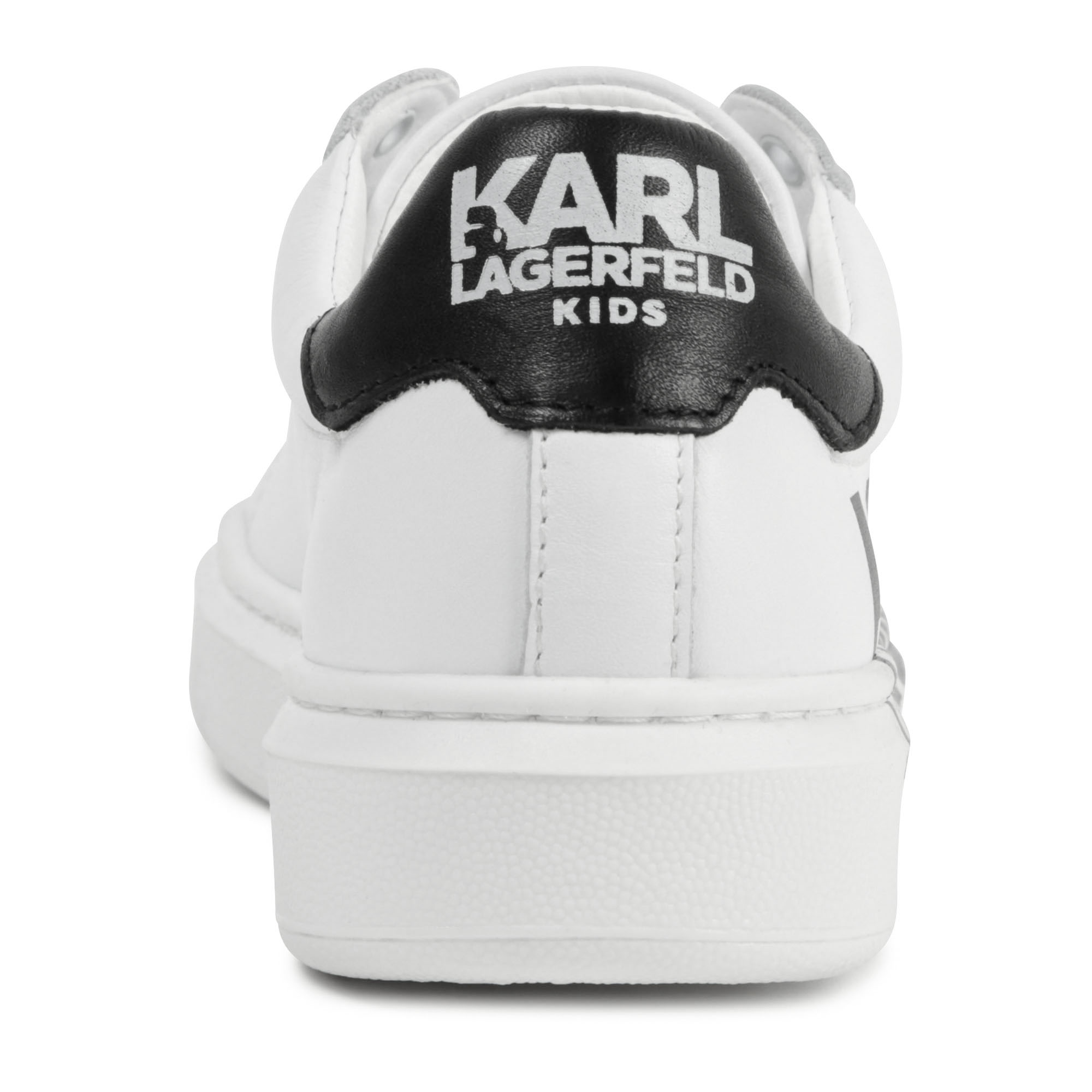 Sneakers stringate in pelle KARL LAGERFELD KIDS Per RAGAZZO