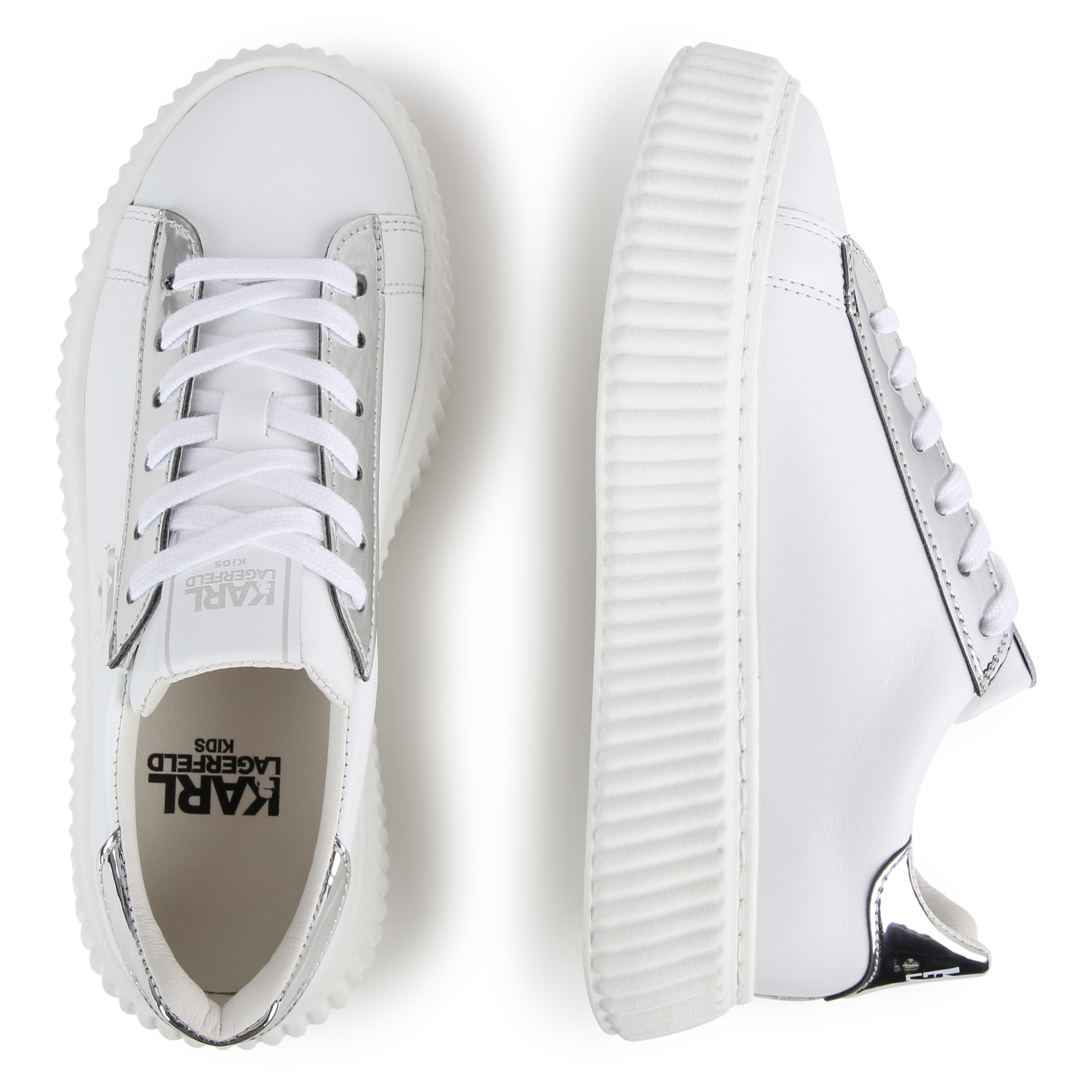 Low-top leather trainers KARL LAGERFELD KIDS for GIRL