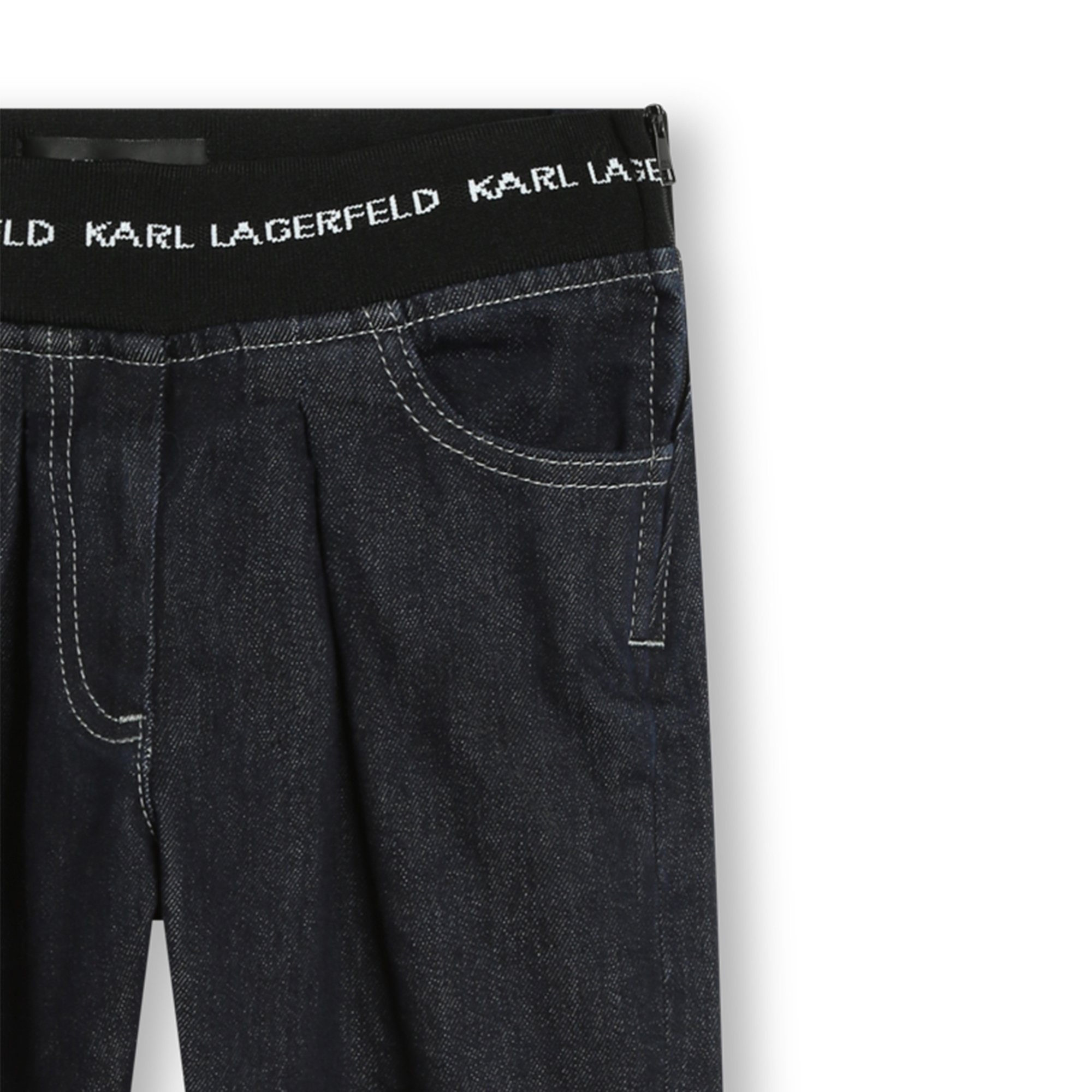 Denim trousers KARL LAGERFELD KIDS for GIRL