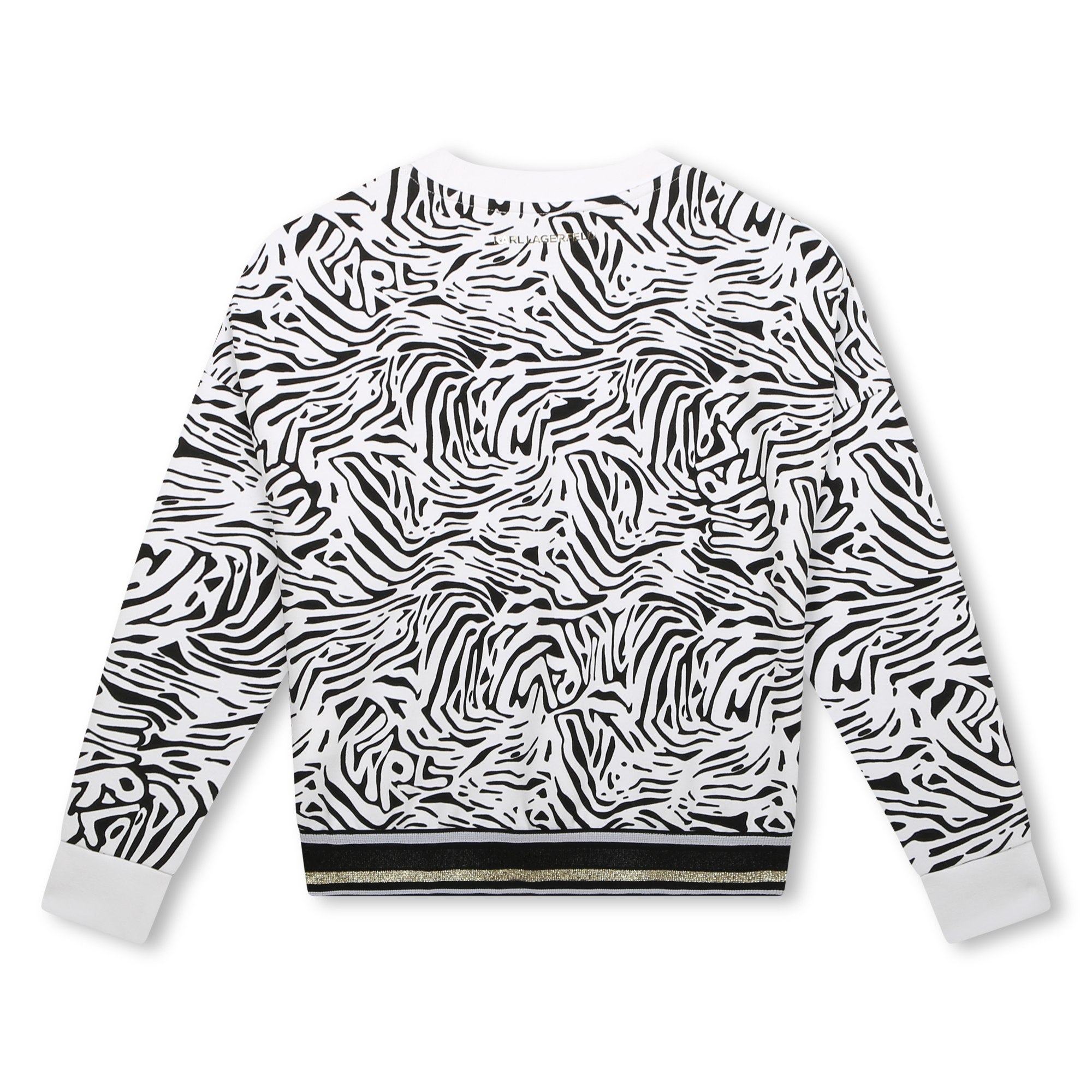 Sweatshirt met zebrastrepen KARL LAGERFELD KIDS Voor