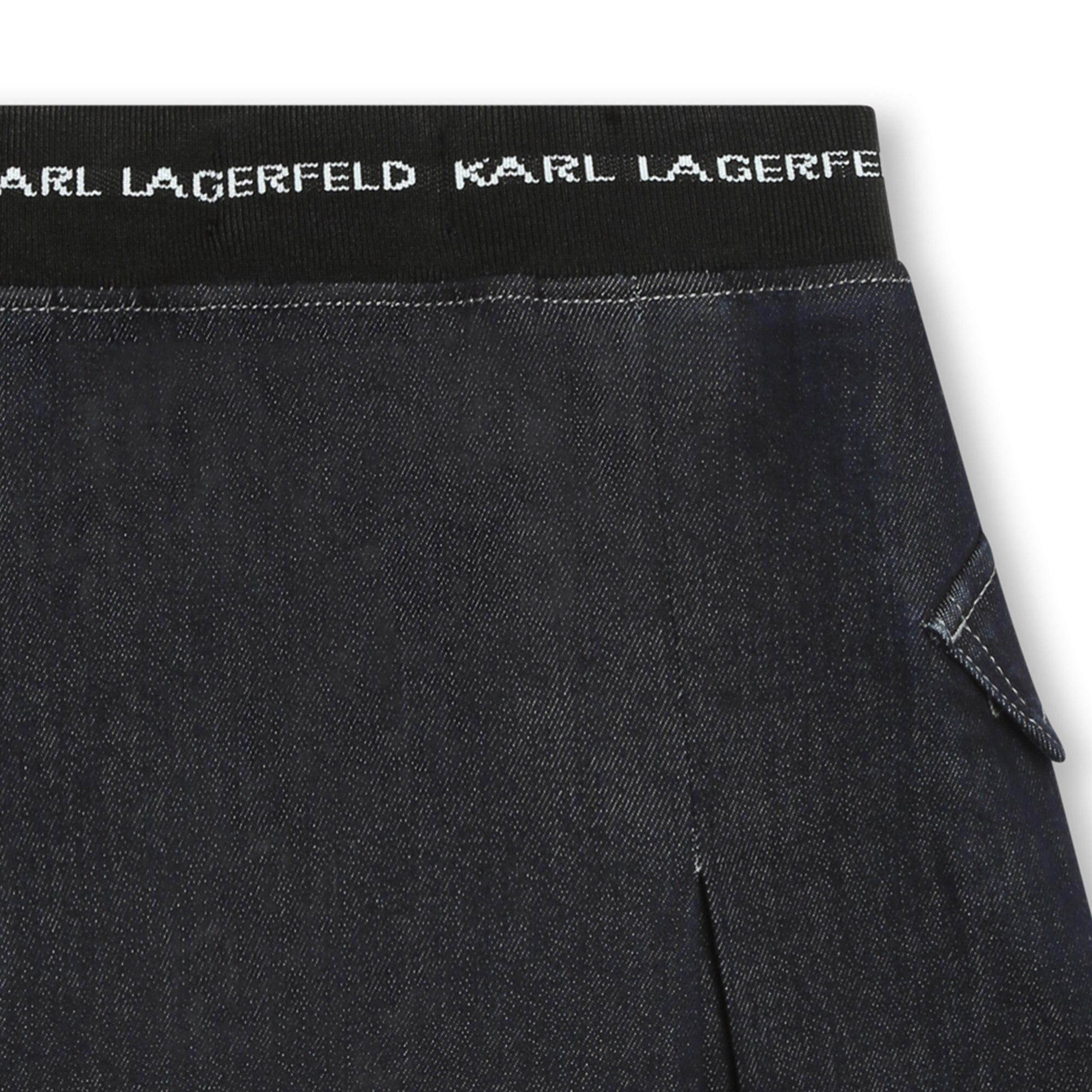 Short cotton denim skirt KARL LAGERFELD KIDS for GIRL