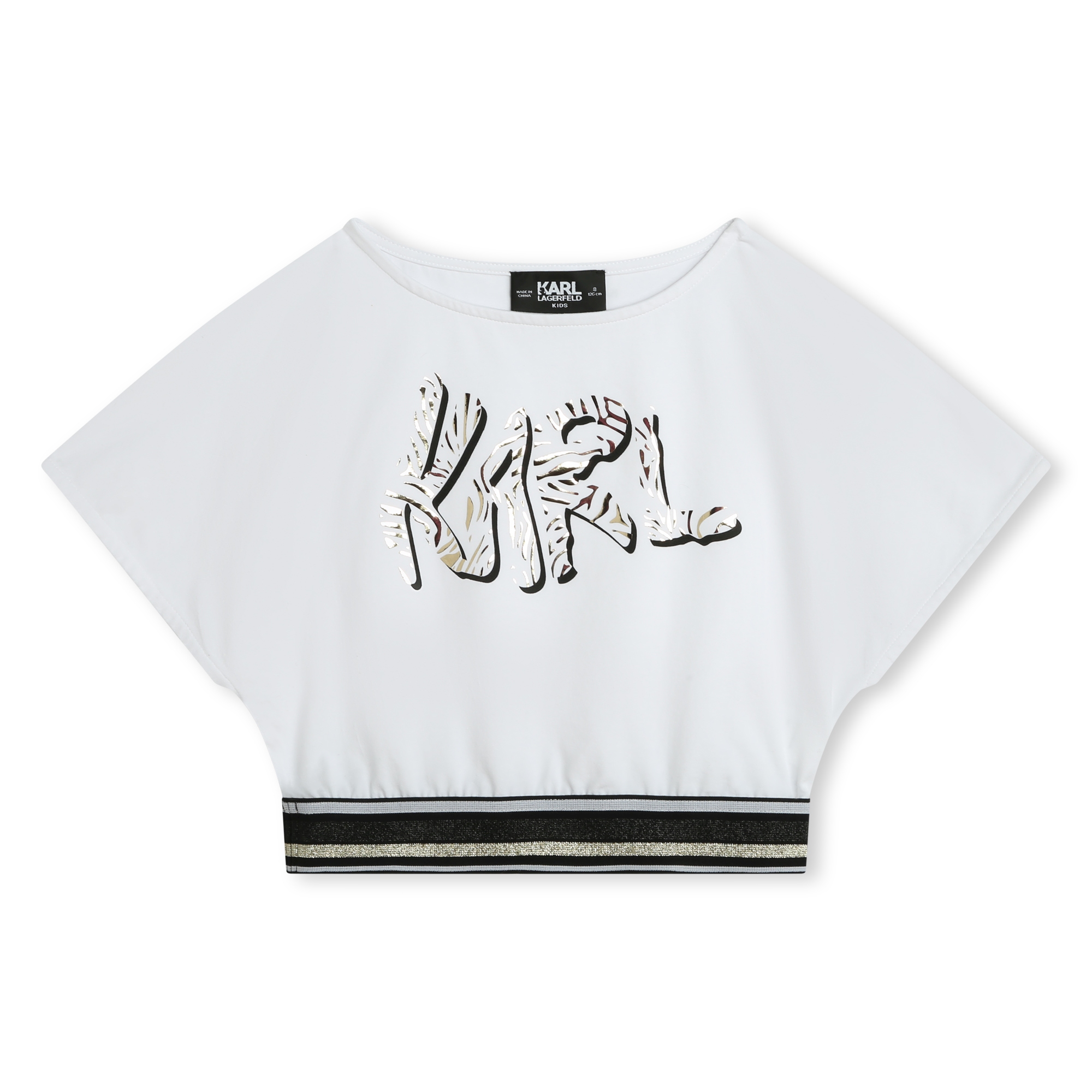 T-shirt avec base élastiquée KARL LAGERFELD KIDS pour FILLE