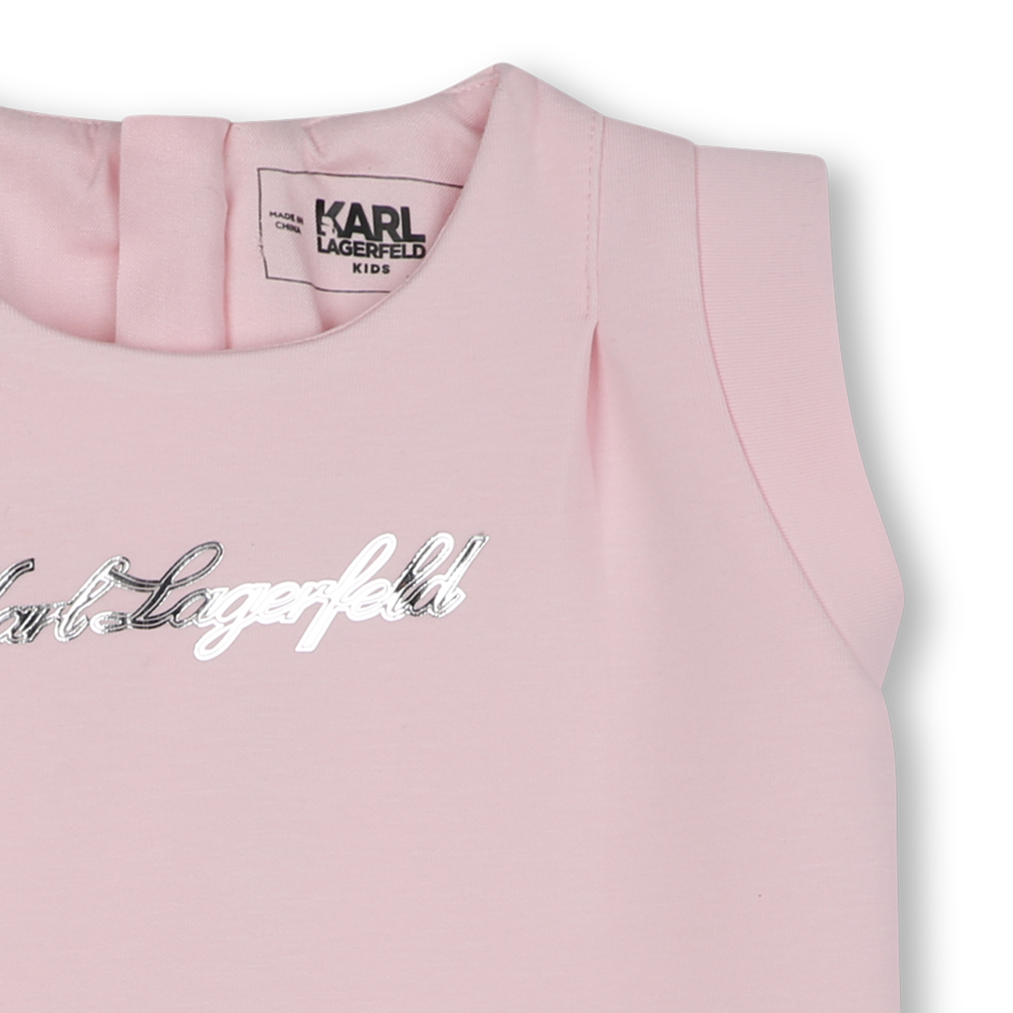 Short cotton-rich dress KARL LAGERFELD KIDS for GIRL