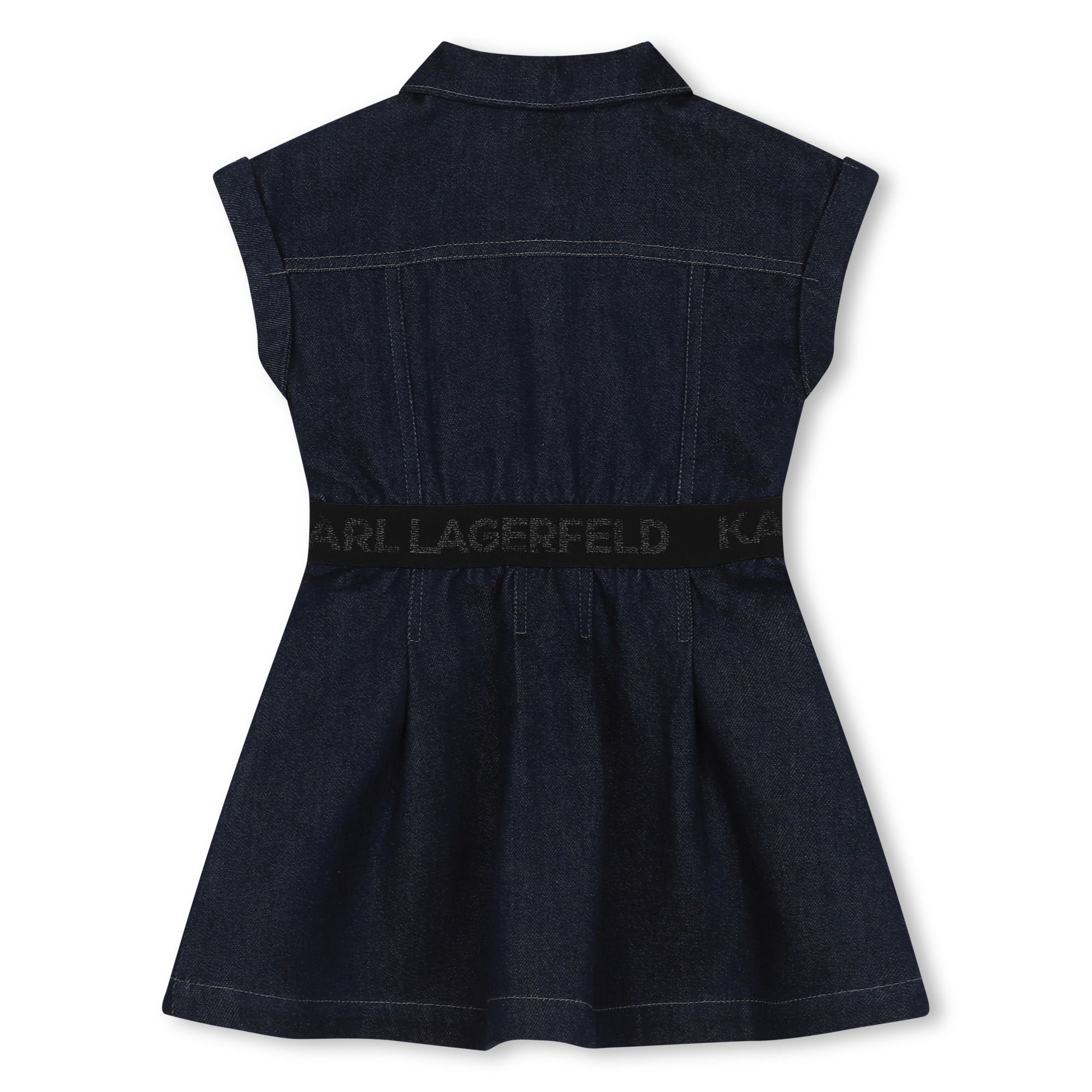 Cotton denim and lyocell dress KARL LAGERFELD KIDS for GIRL