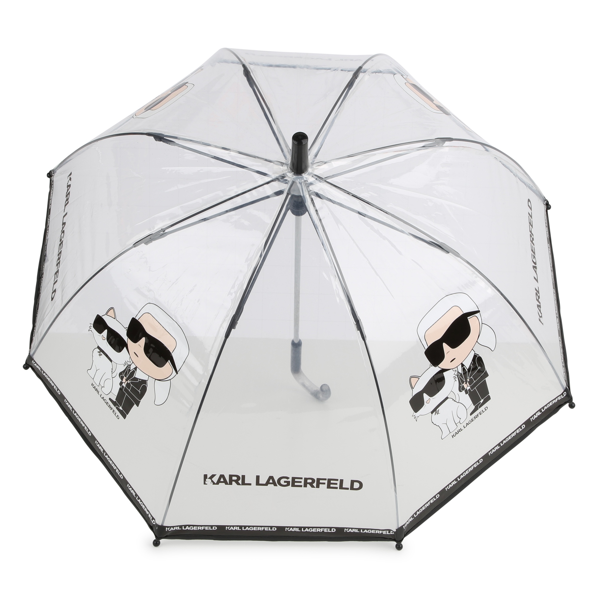 karl lagerfeld kids parapluie transparent imprimé fille taille unique blanc