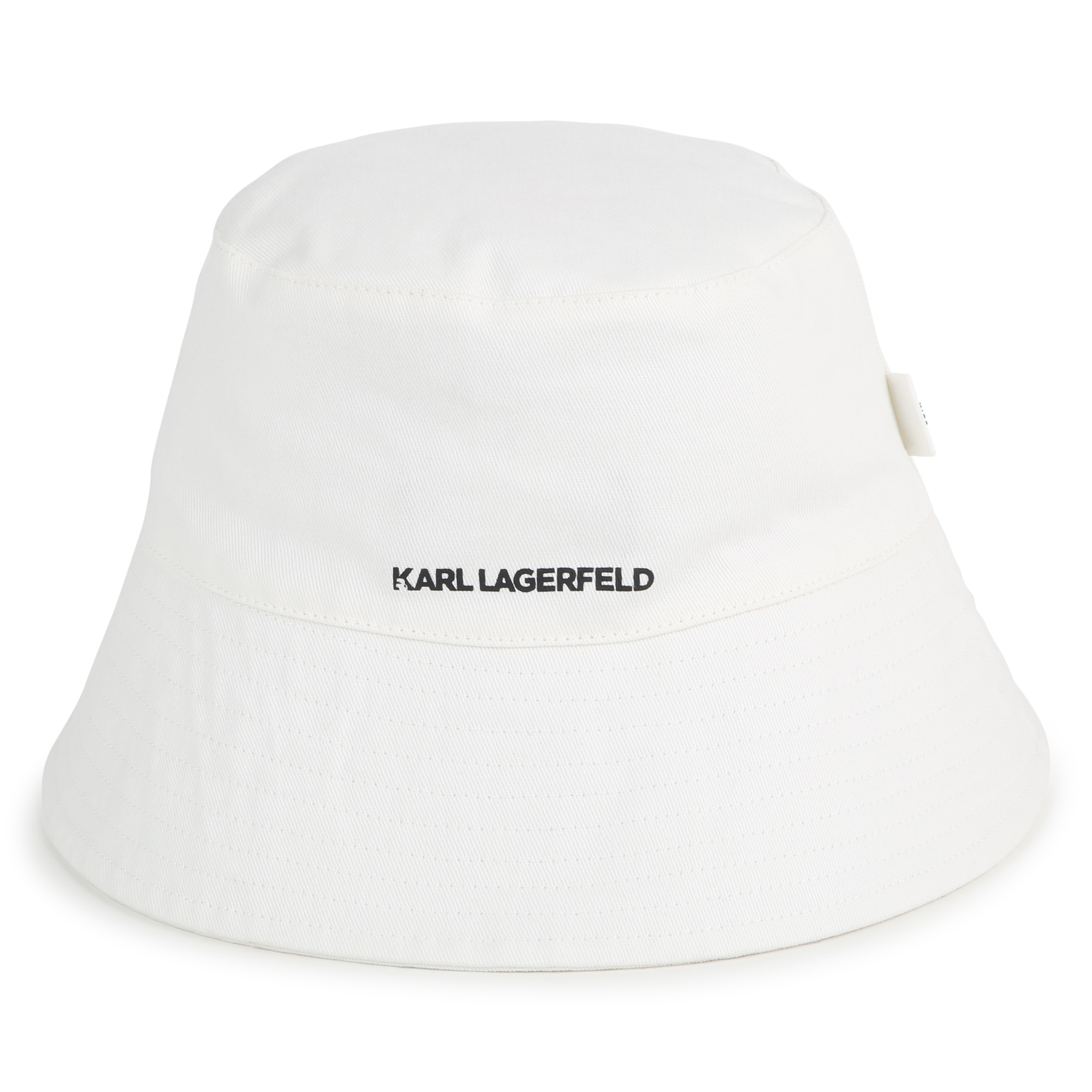 Cotton bucket hat with badge KARL LAGERFELD KIDS for GIRL