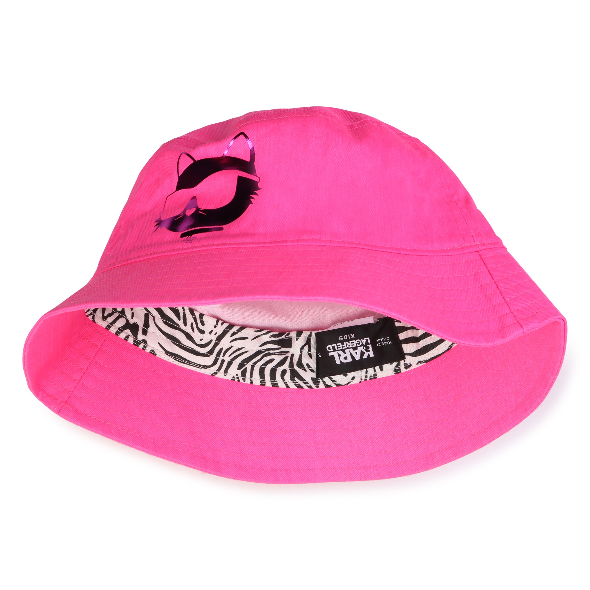 Cotton-lined bucket hat KARL LAGERFELD KIDS for GIRL