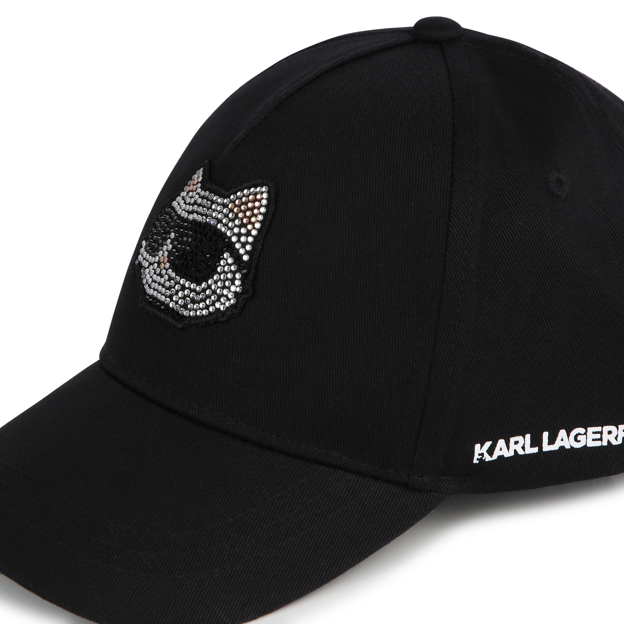 Cotton cap with diamantés KARL LAGERFELD KIDS for GIRL