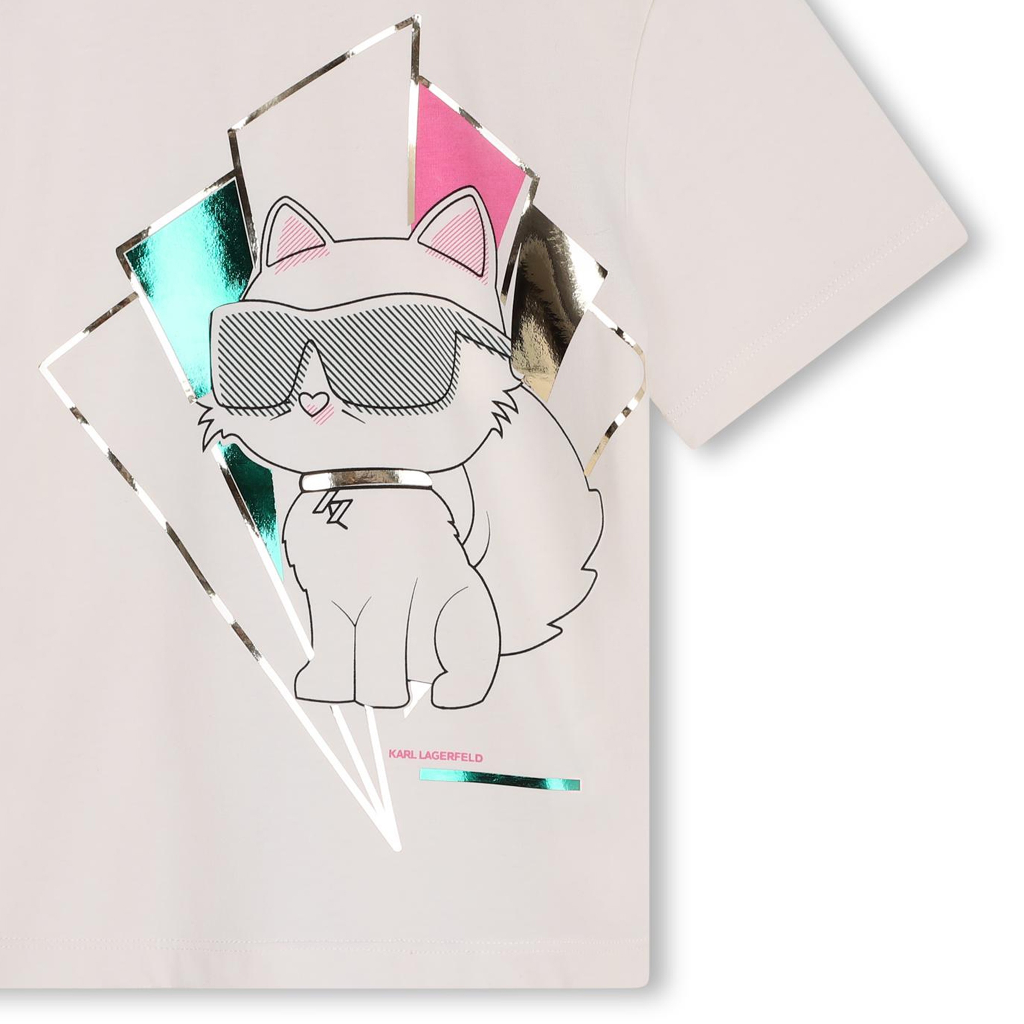 T-shirt avec imprimé placé KARL LAGERFELD KIDS pour FILLE