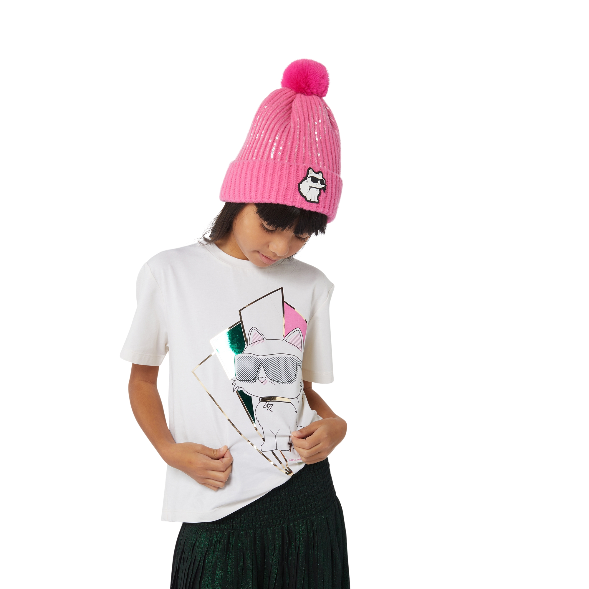 T-shirt with print KARL LAGERFELD KIDS for GIRL