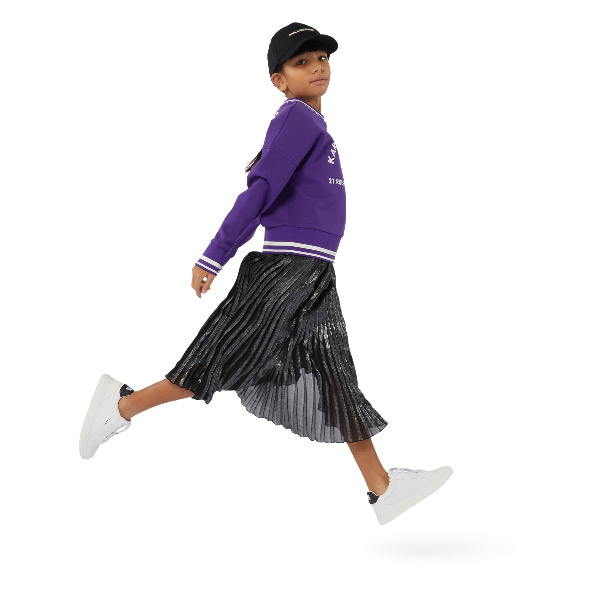 Pleated midi skirt KARL LAGERFELD KIDS for GIRL