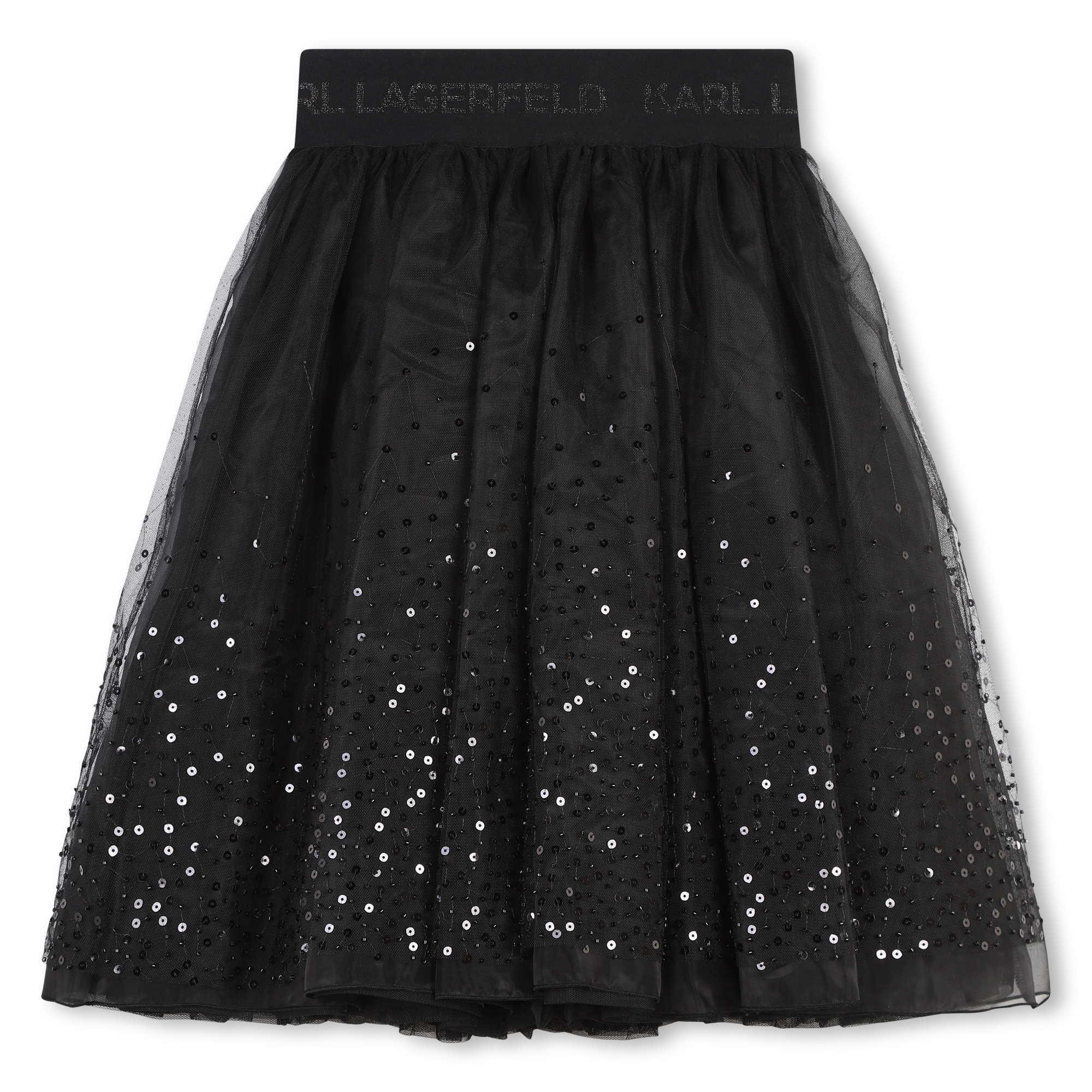 Tulle skirt with sequins KARL LAGERFELD KIDS for GIRL