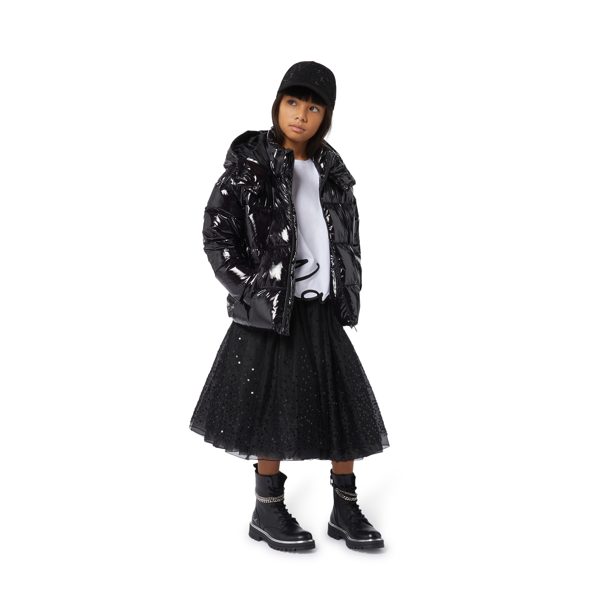 Jupon en tulle avec sequins KARL LAGERFELD KIDS pour FILLE